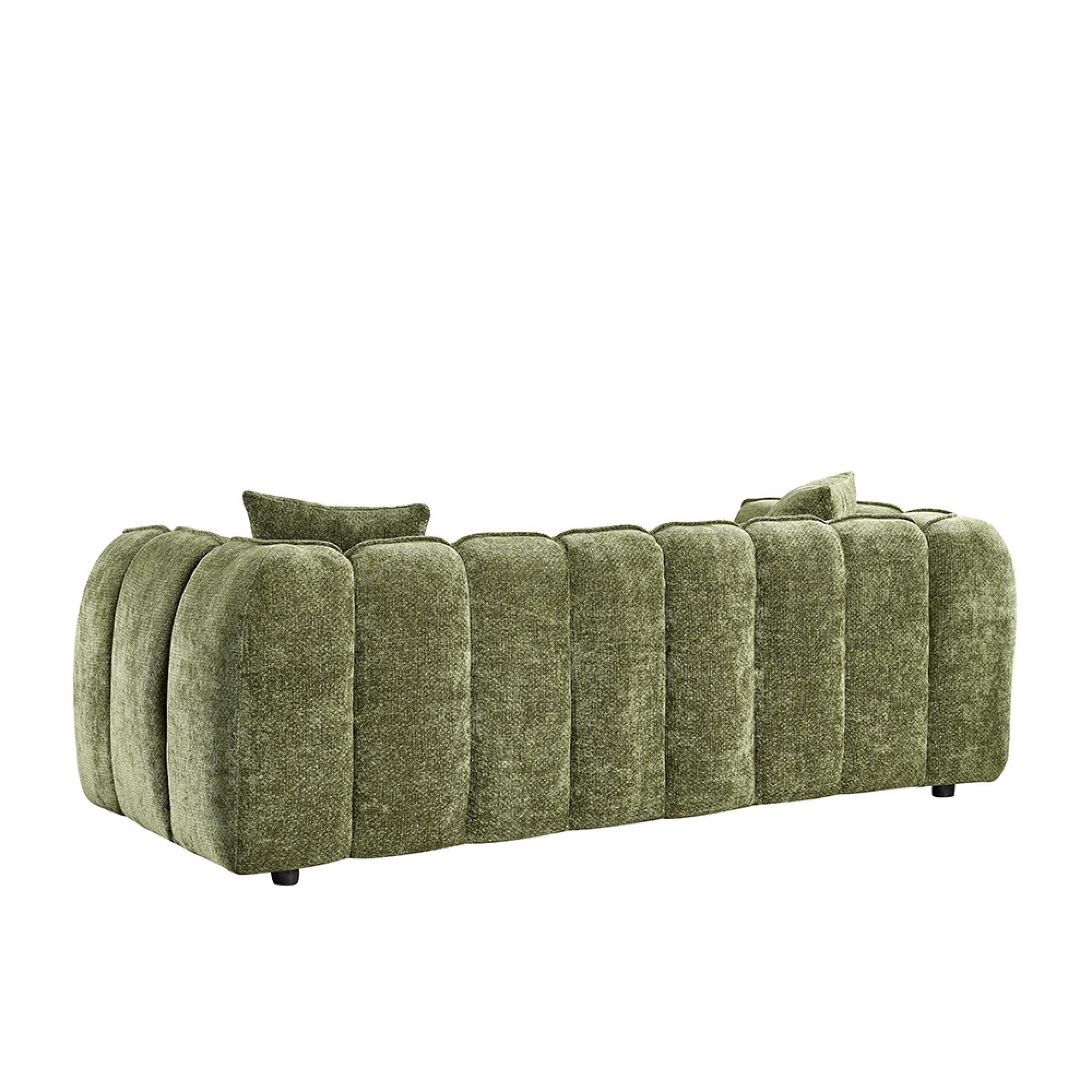 Venice Sofa - Green Fabric - 3 Seater