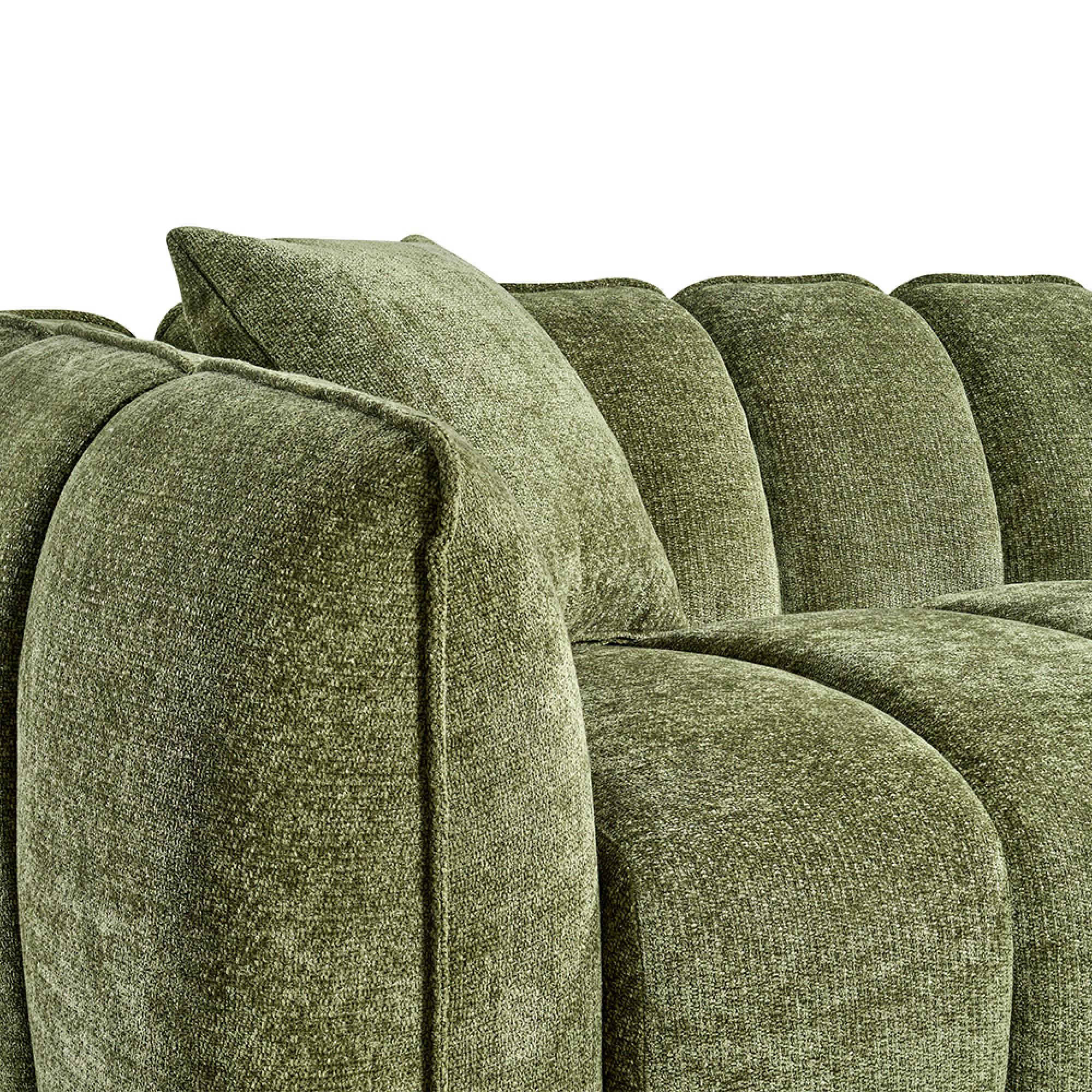 Venice Sofa - Green Fabric - 3 Seater