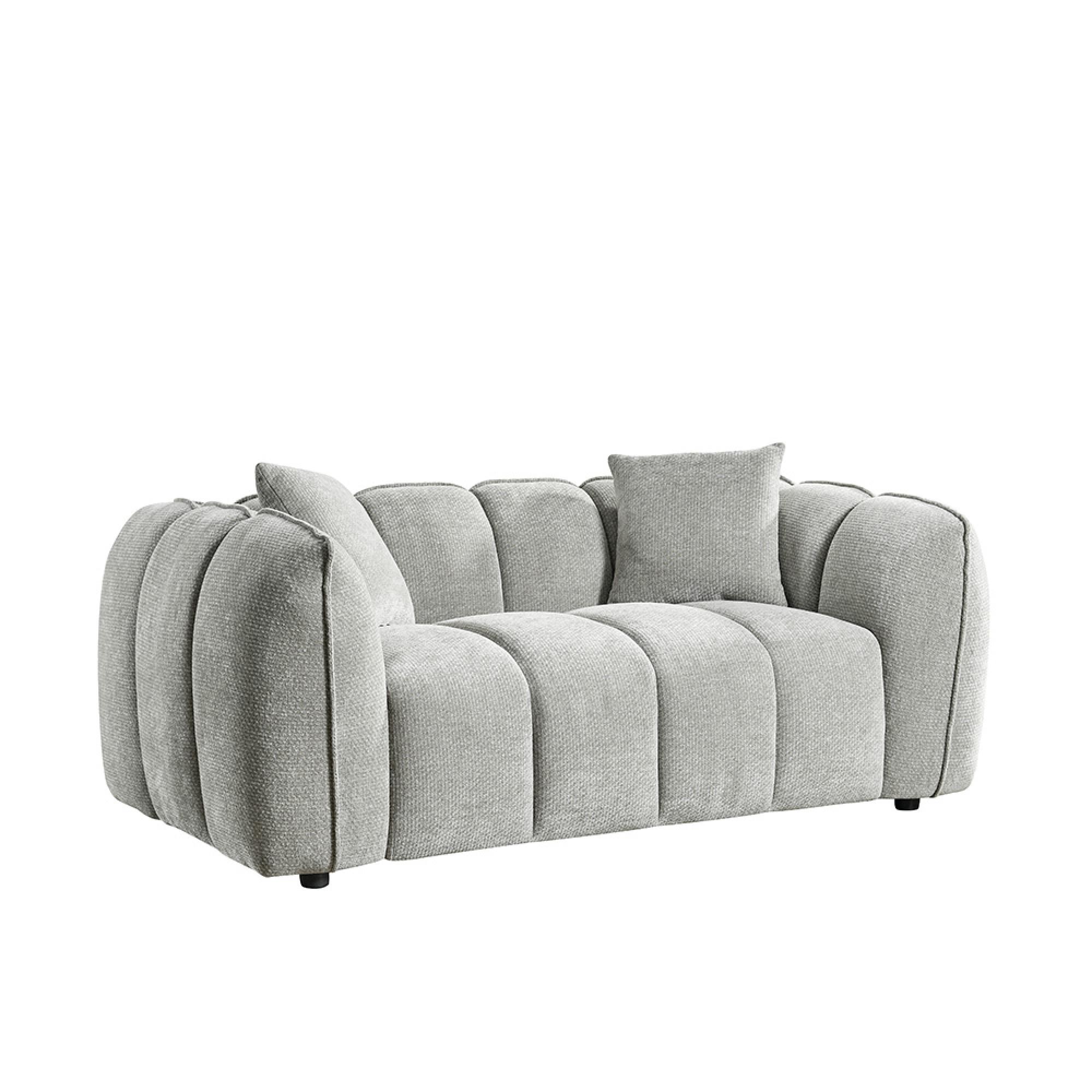 Venice Sofa - Grey Fabric - 2 Seater