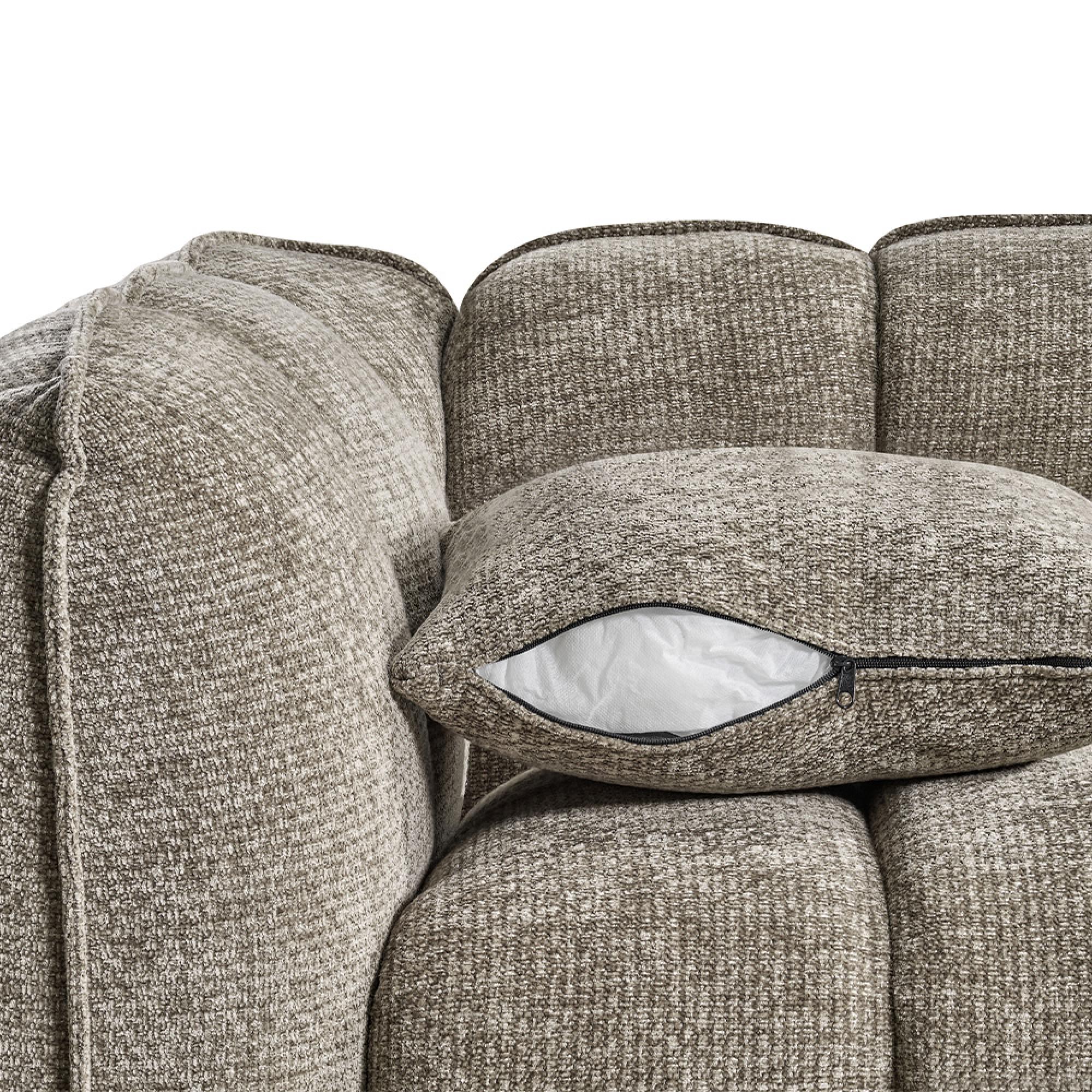 Venice Sofa - Mocha Fabric - 3 Seater