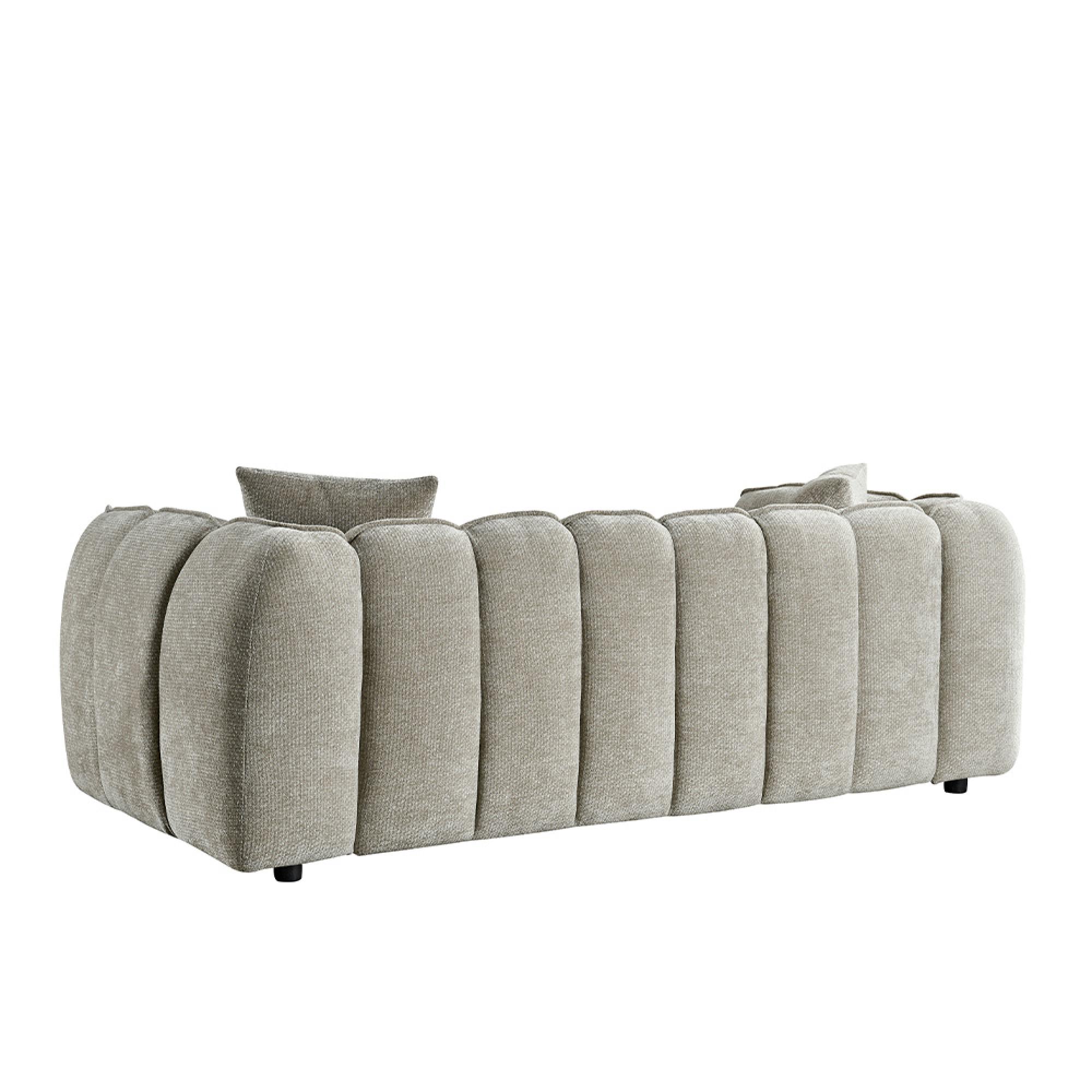 Venice Sofa Set - Beige Fabric - 3+2+1 Seater