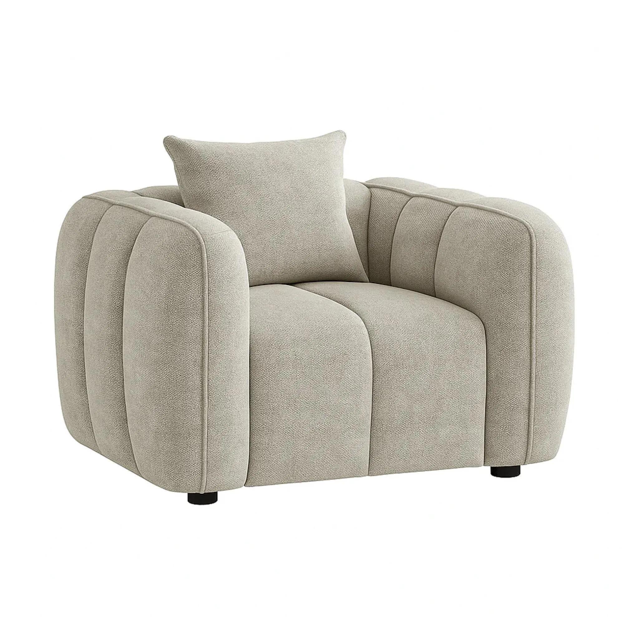 Venice Sofa Set - Beige Fabric - 3+2+1 Seater