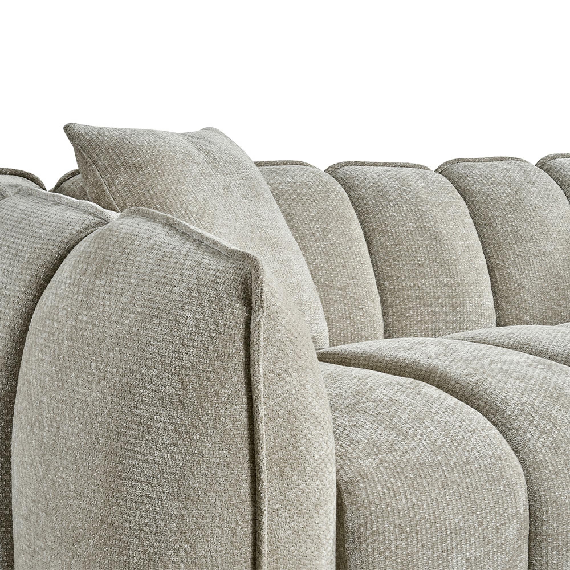 Venice Sofa Set - Beige Fabric - 3+2 Seater