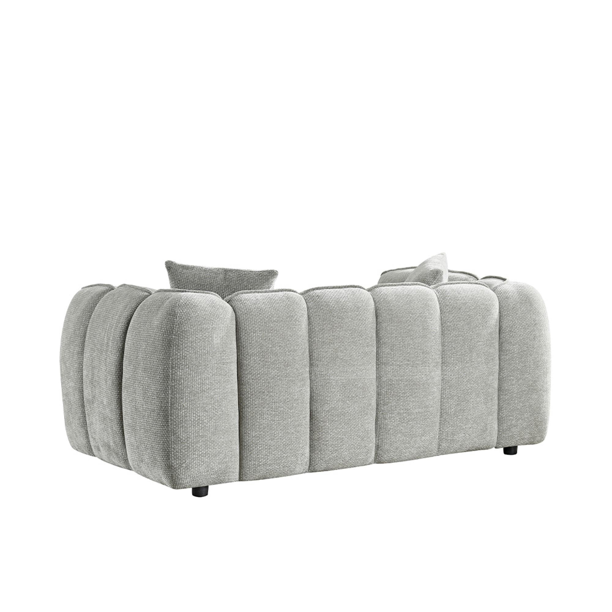 Venice Sofa Set - Grey Fabric - 3+2+1 Seater