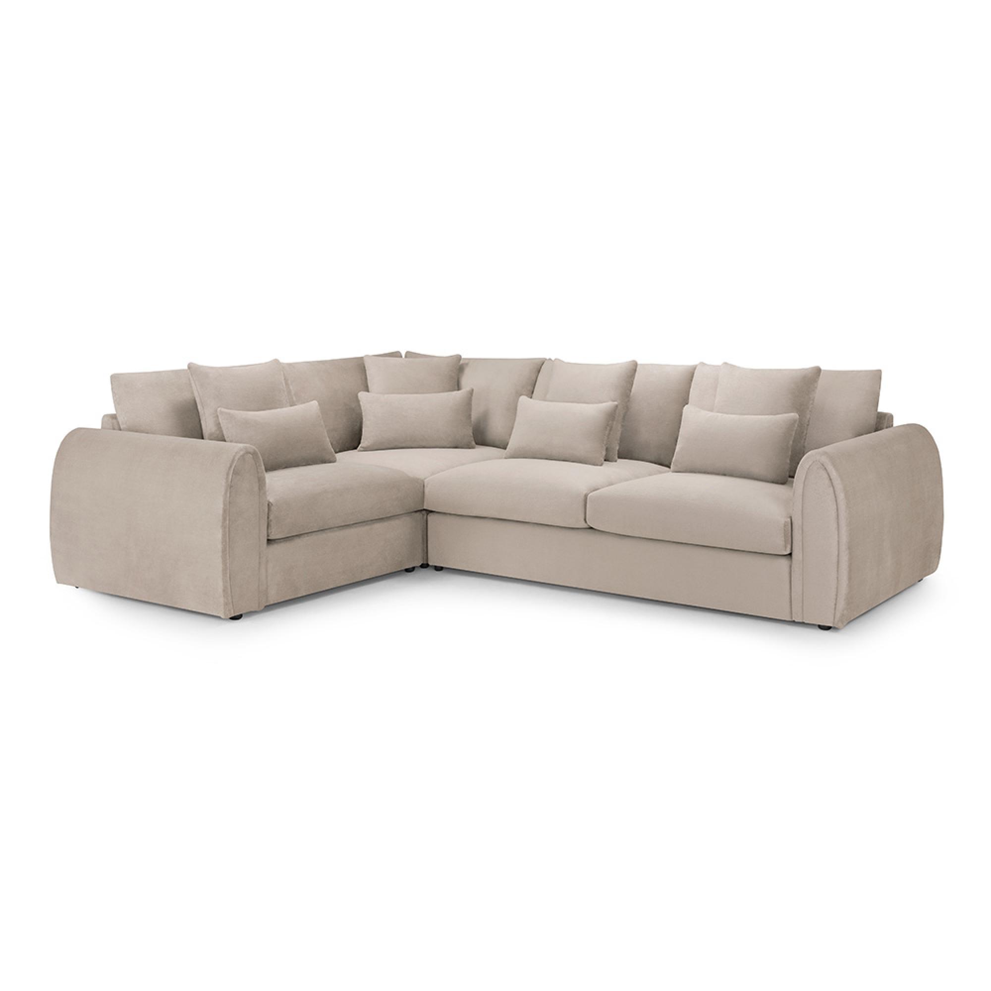 Mirabel Corner Sofa - Mocha Fabric - LHF