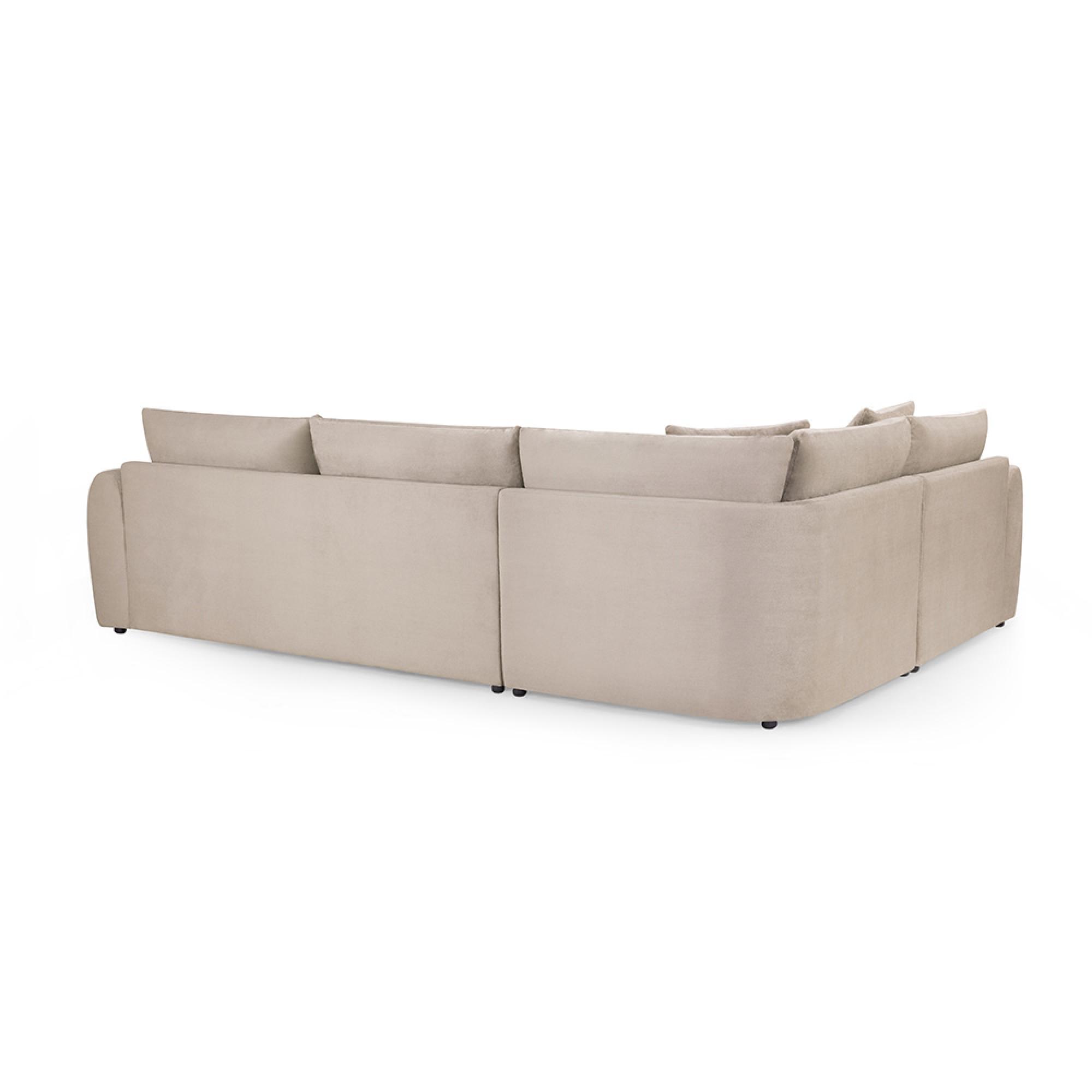 Mirabel Corner Sofa - Mocha Fabric - LHF