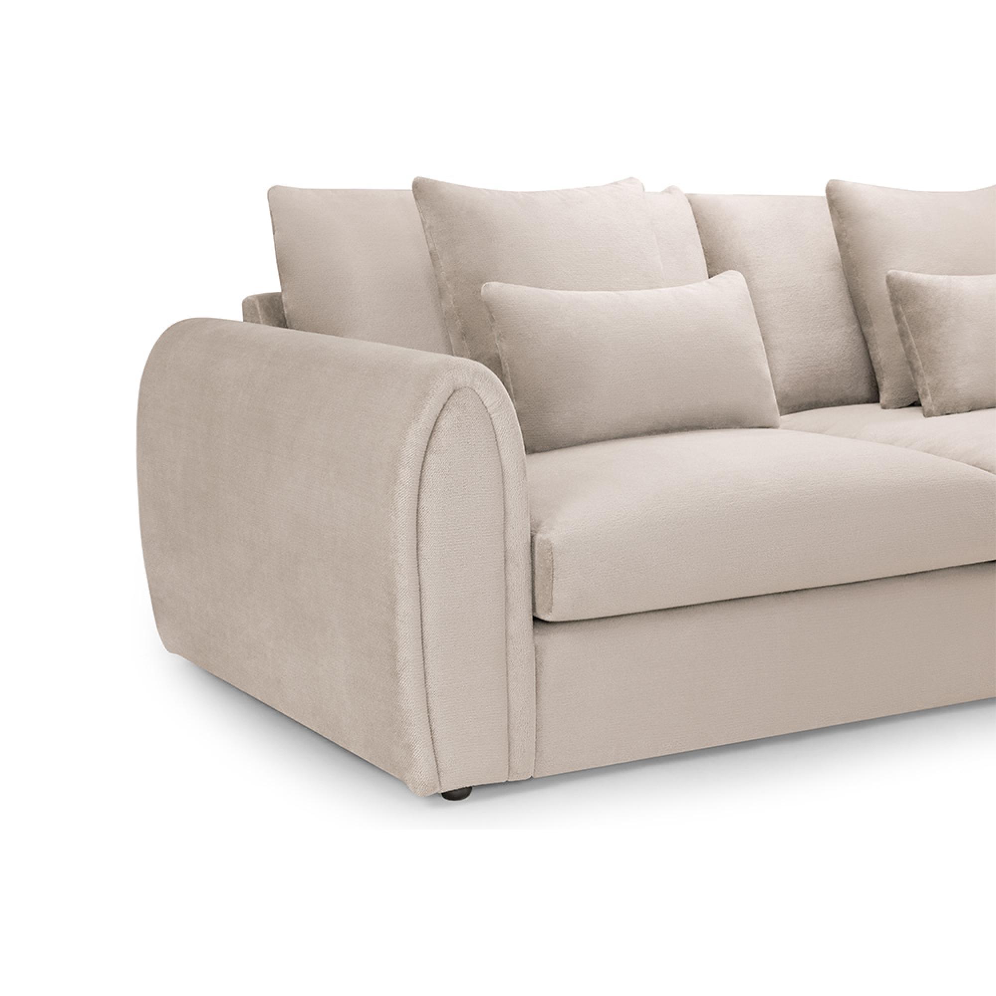 Mirabel Corner Sofa - Mocha Fabric - LHF