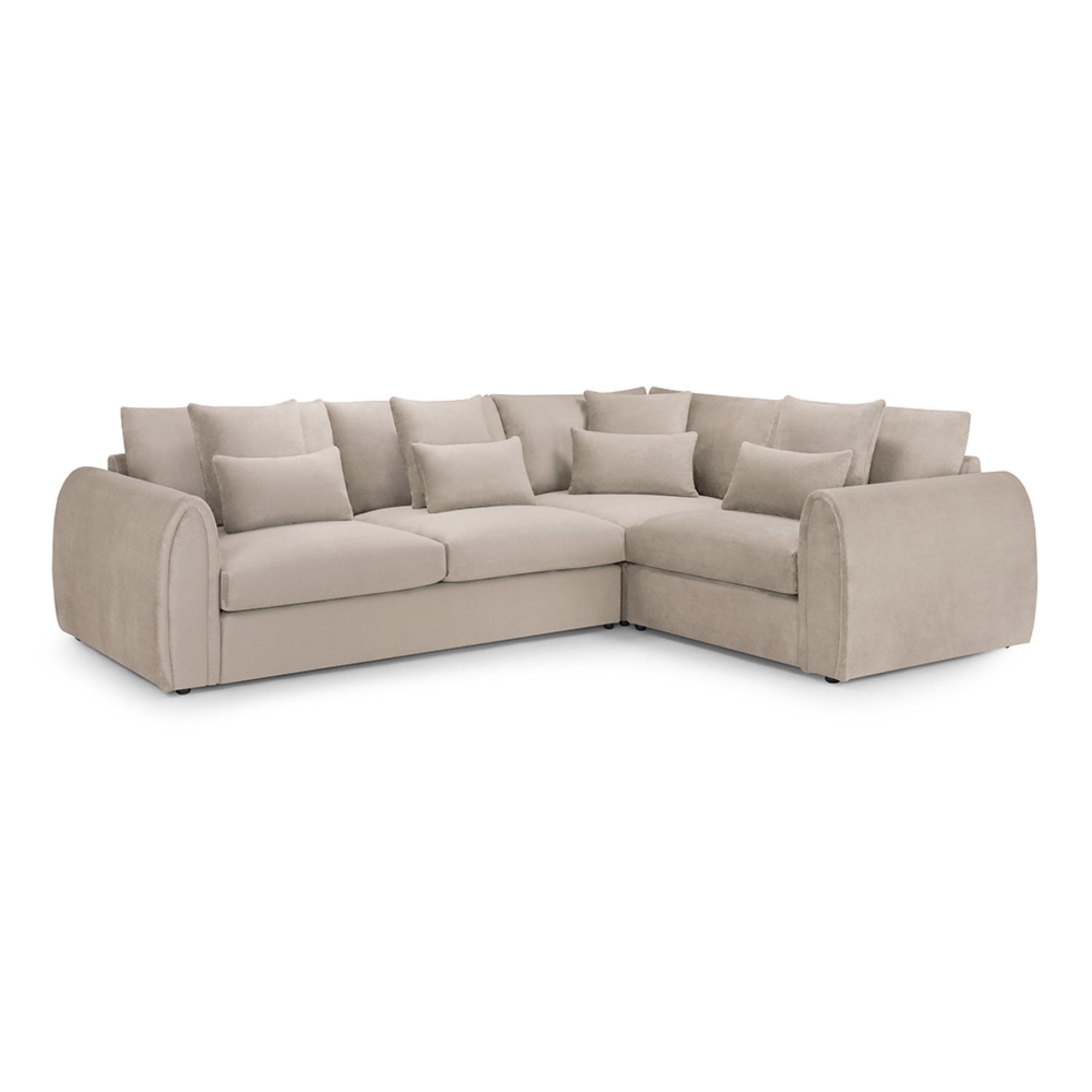 Mirabel Corner Sofa - Mocha Fabric - RHF