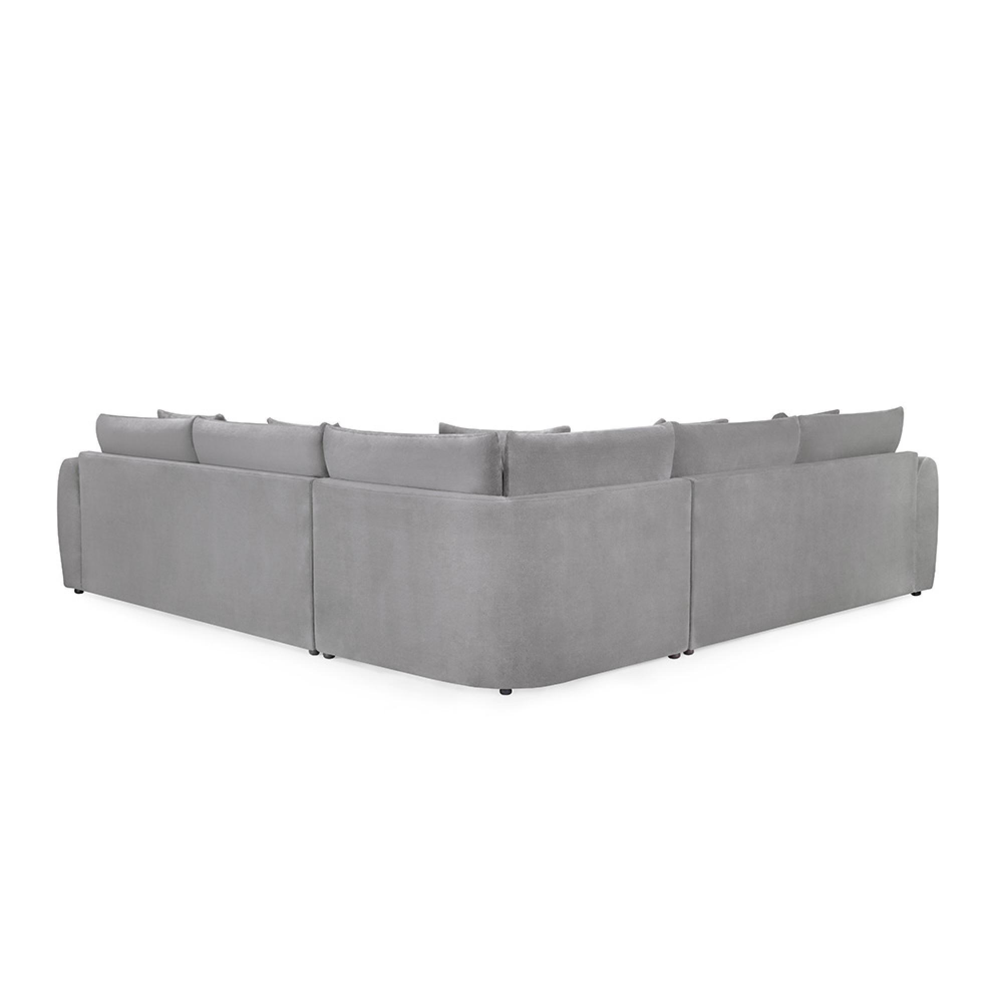 Mirabel Large Corner Sofa - Grey Fabric