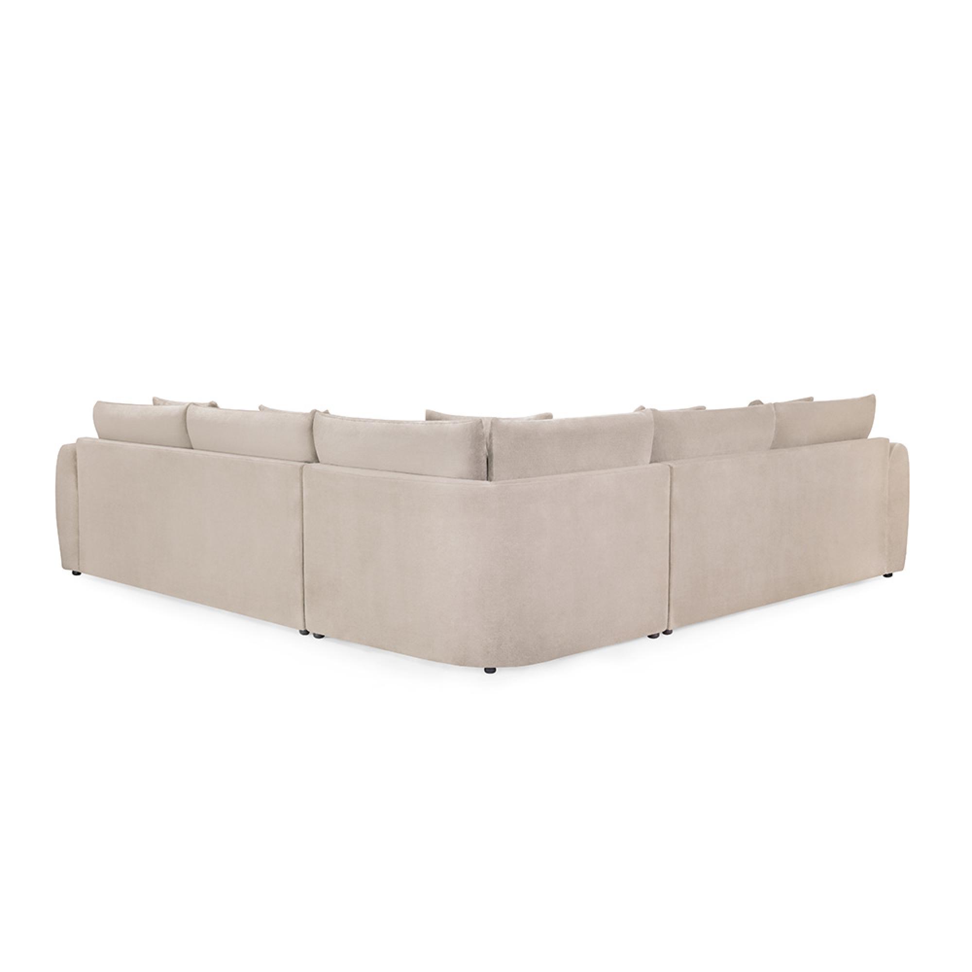 Mirabel Large Corner Sofa - Mocha Fabric