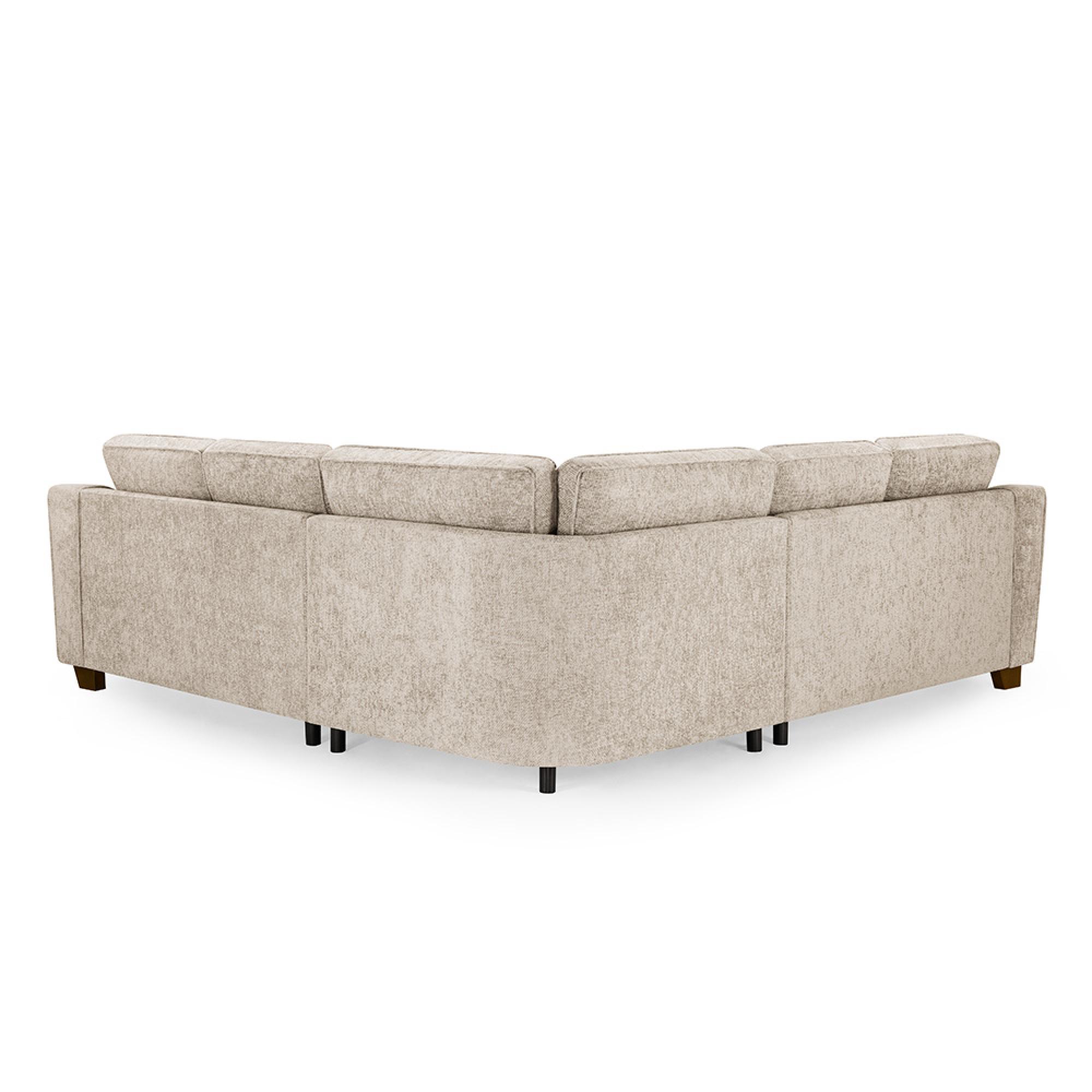 Nebraska Corner Sofa Suite - Beige Fabric - Large