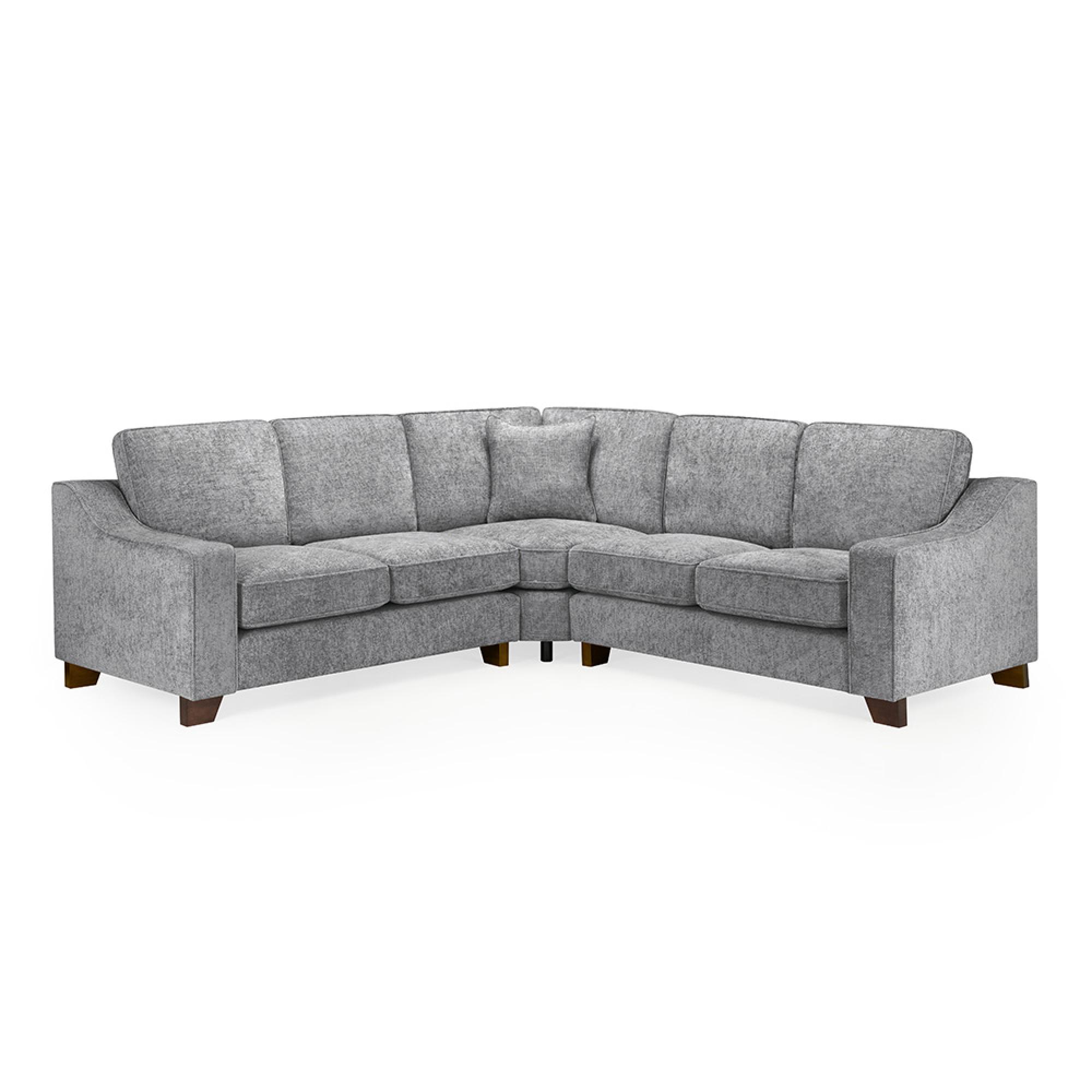 Nebraska Corner Sofa Suite - Slate Grey Fabric - Large