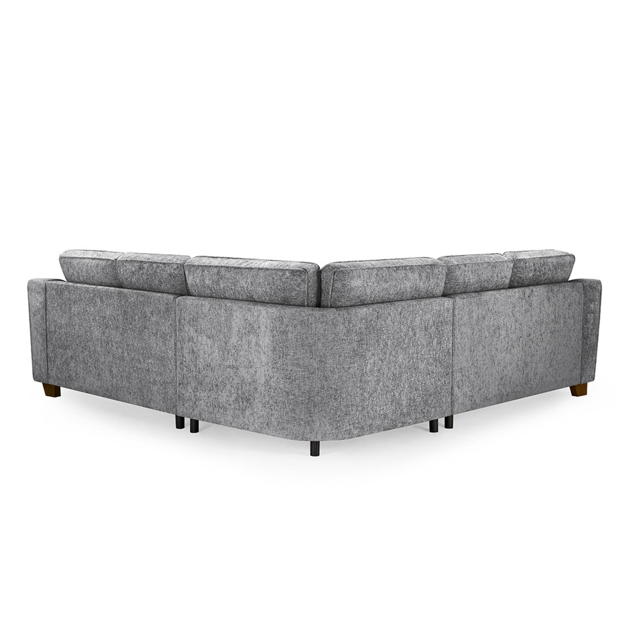 Nebraska Corner Sofa Suite - Slate Grey Fabric - Large