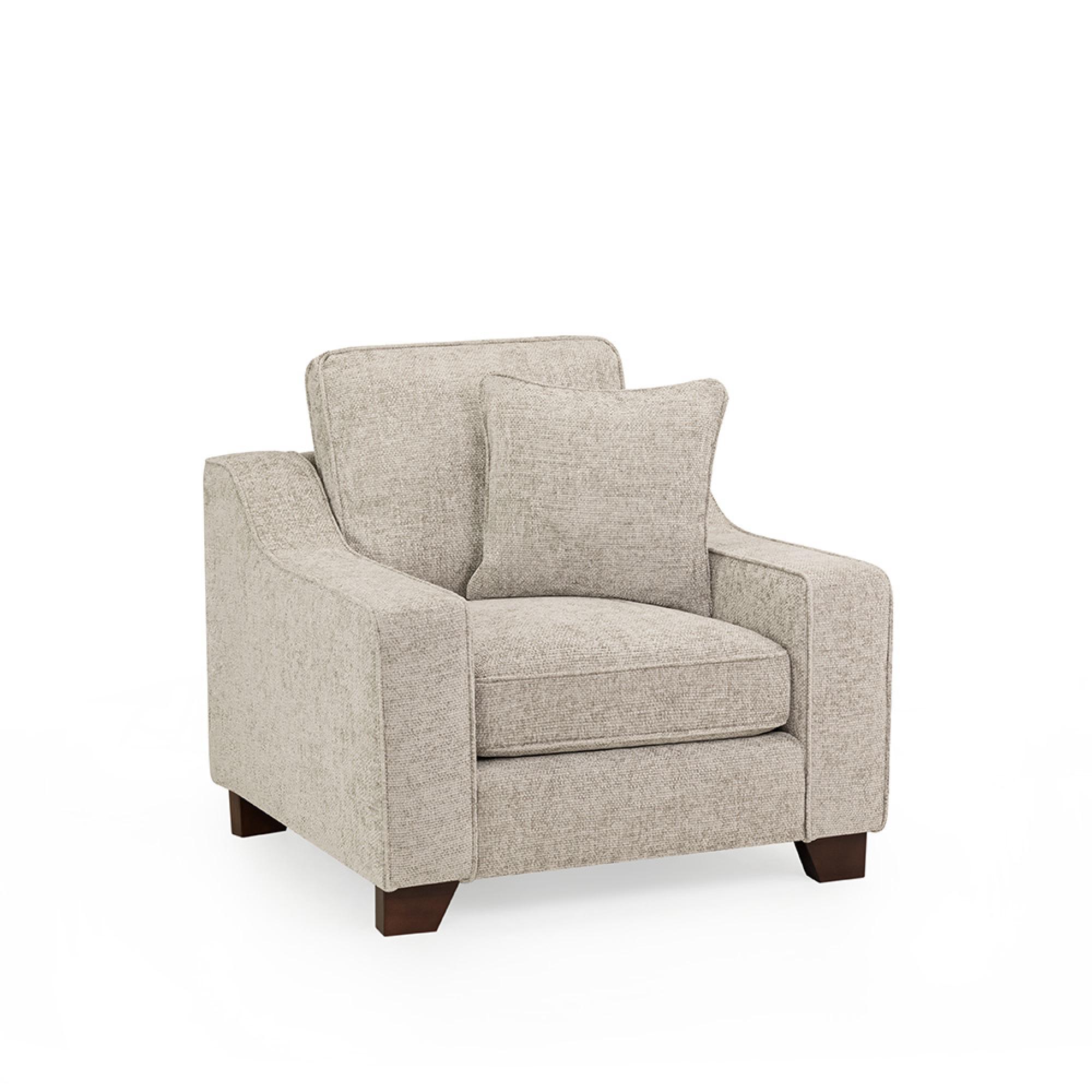 Nebraska Sofa Set - Beige Fabric - 3+2+1 Seater
