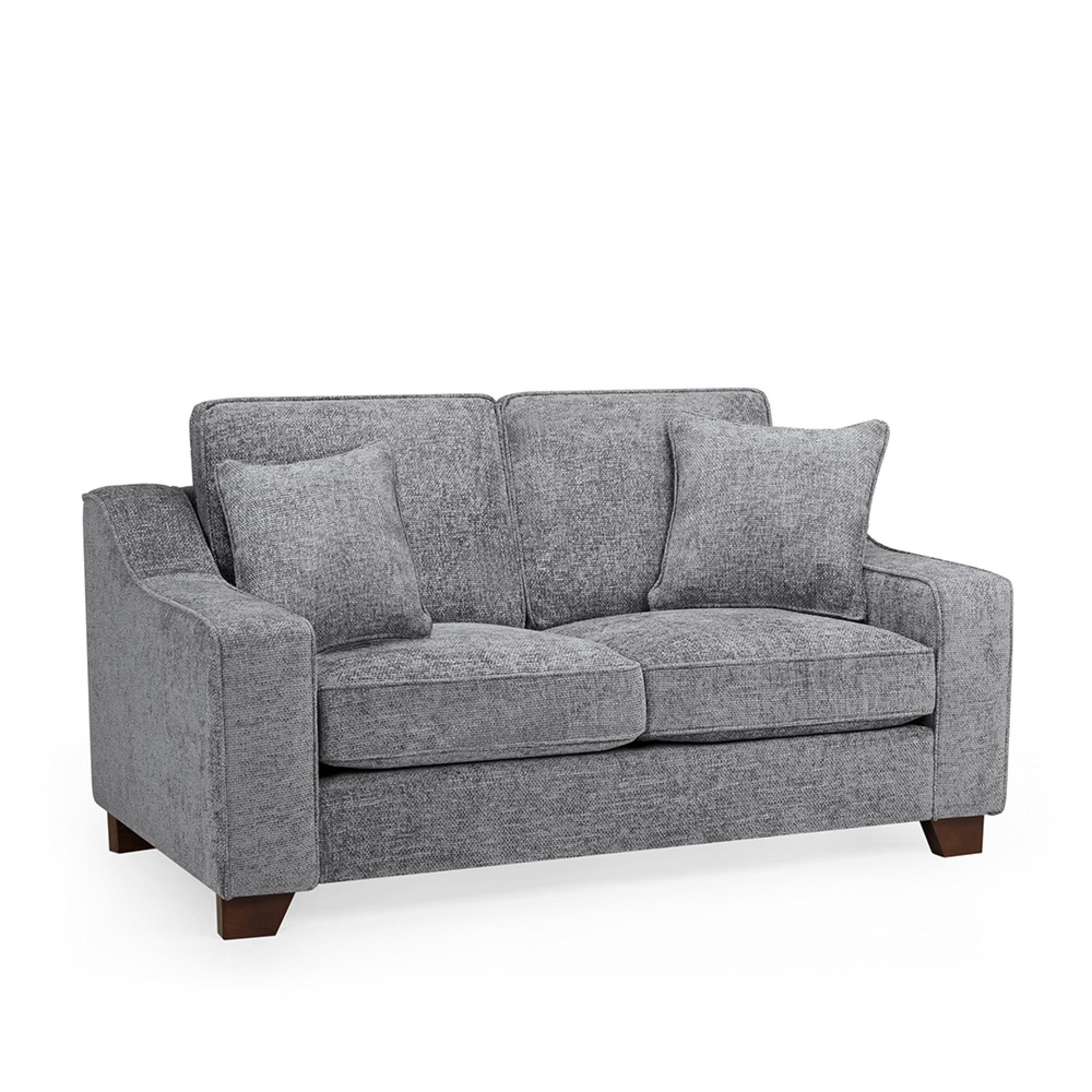 Nebraska Sofa Set - Slate Grey Fabric - 3+2+1 Seater