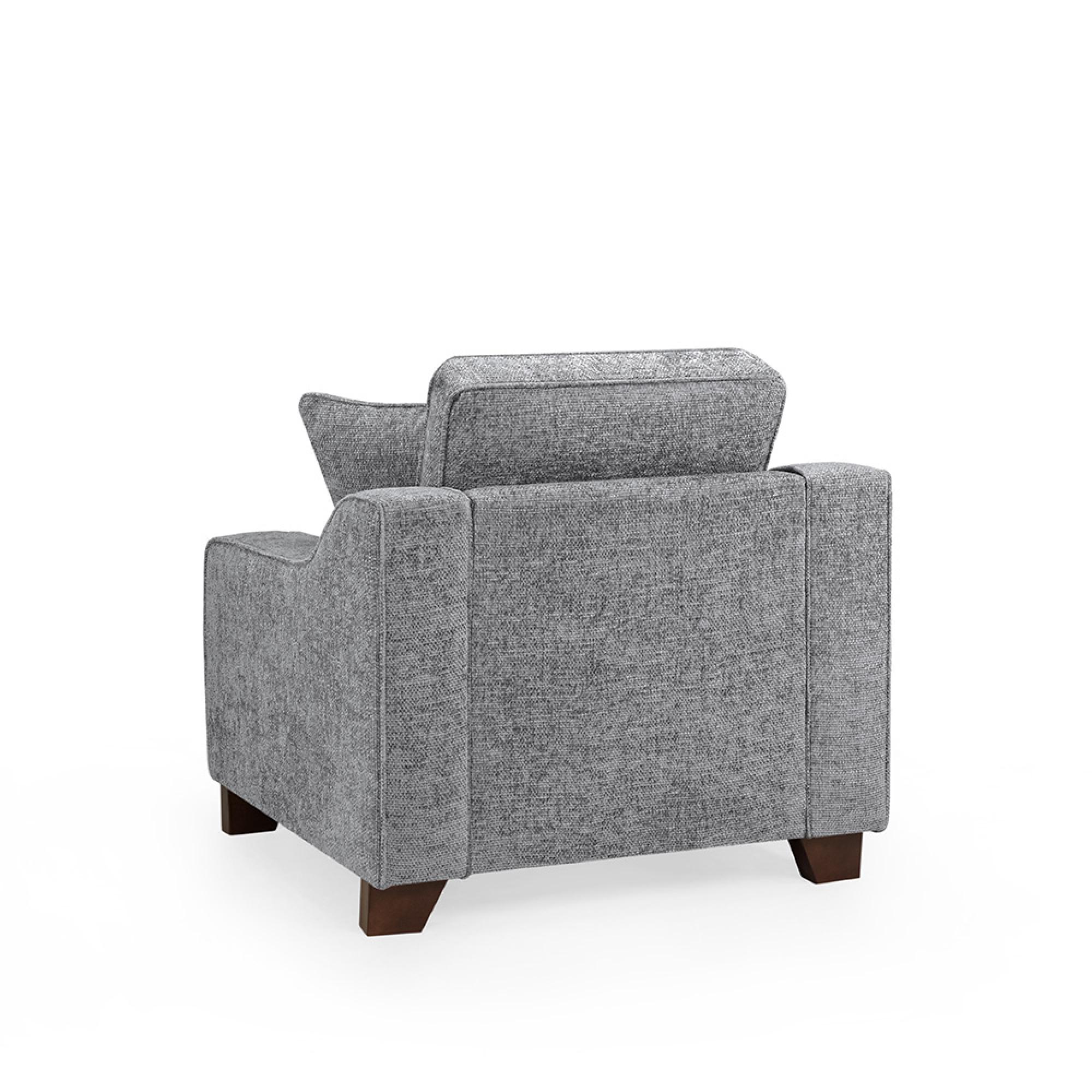 Nebraska Sofa Set - Slate Grey Fabric - 3+2+1 Seater