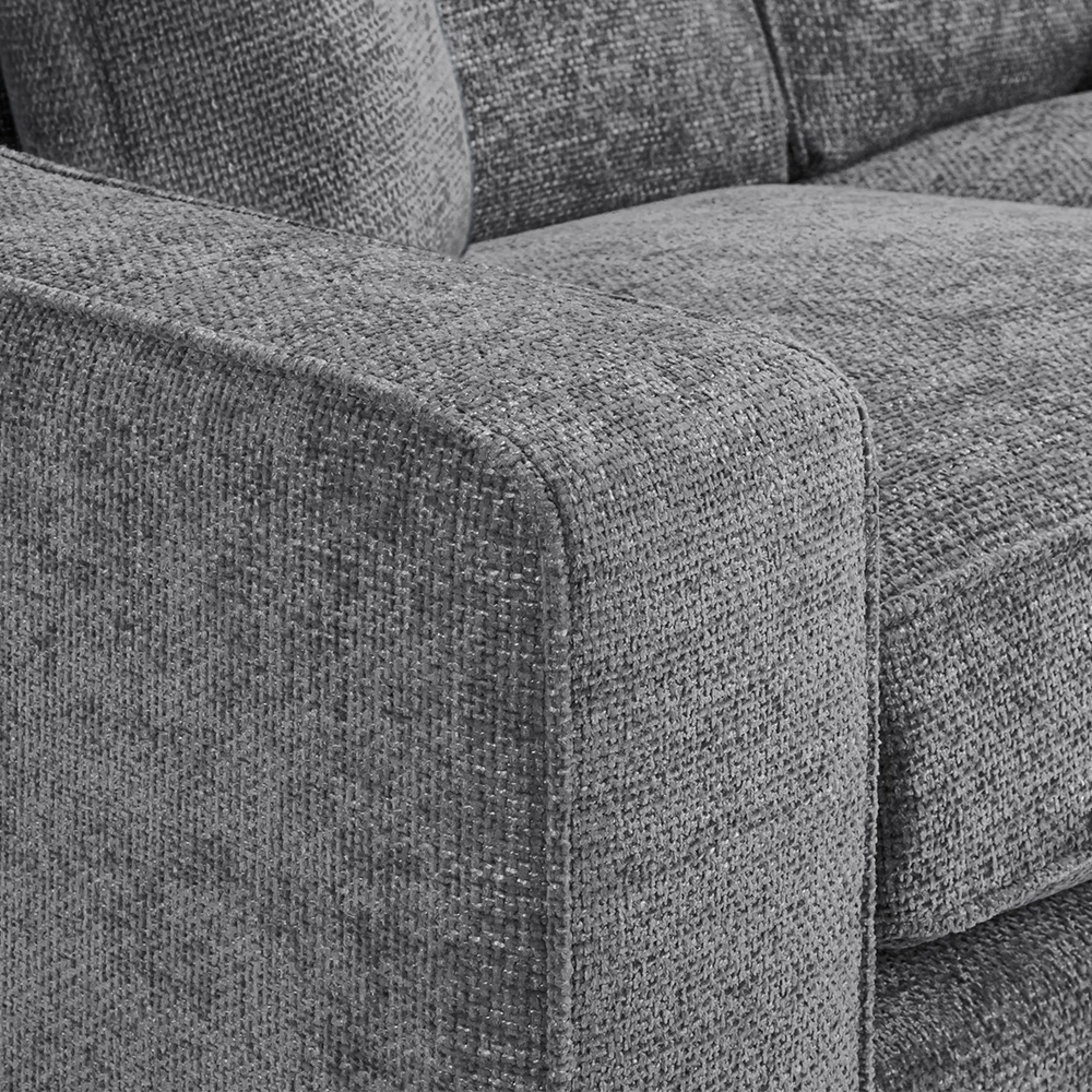 Nebraska Sofa Set - Slate Grey Fabric - 3+2 Seater