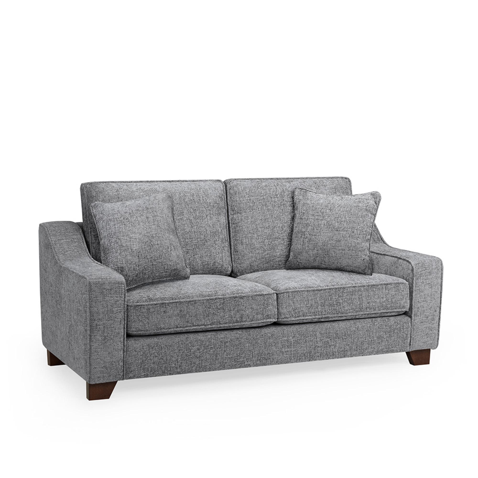 Nebraska Sofa - Slate Grey Fabric - 3 Seater