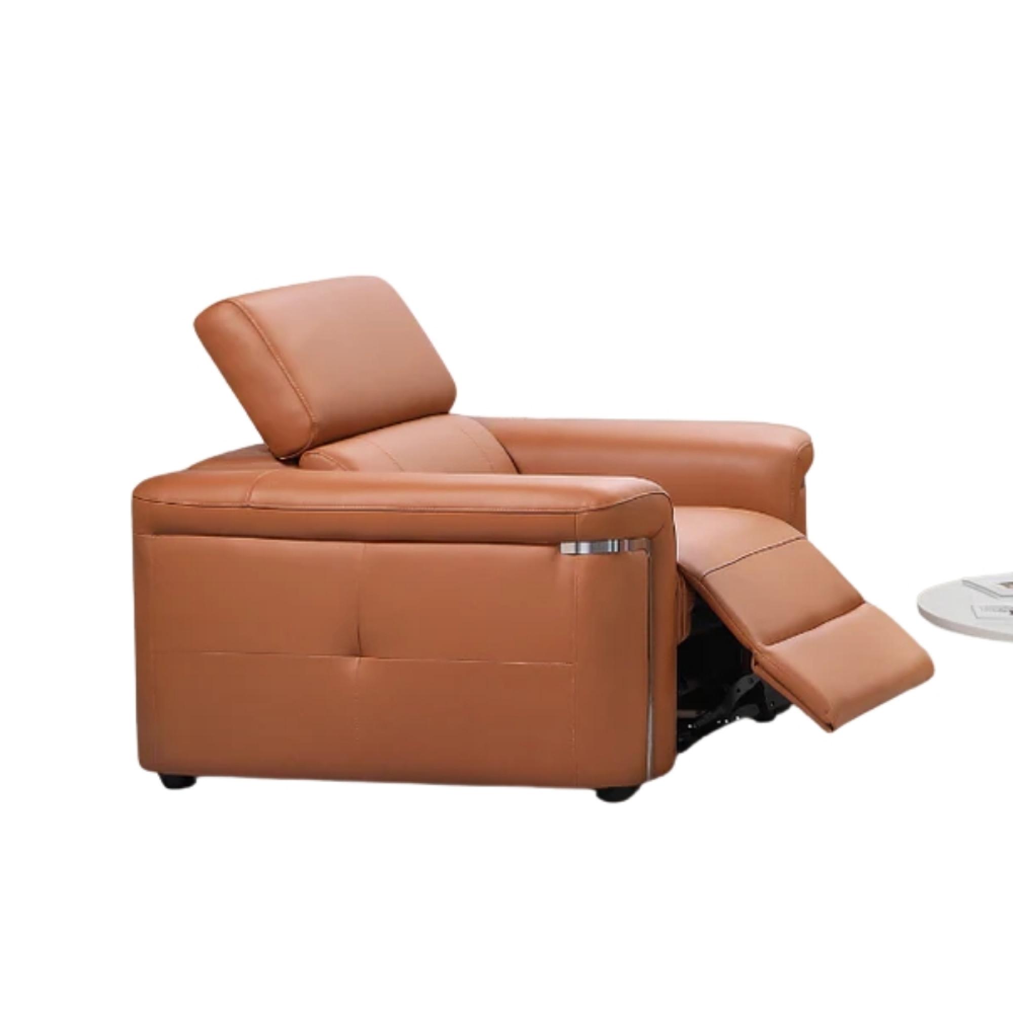 Somerville Electric Recliner Armchair - Tan Leather