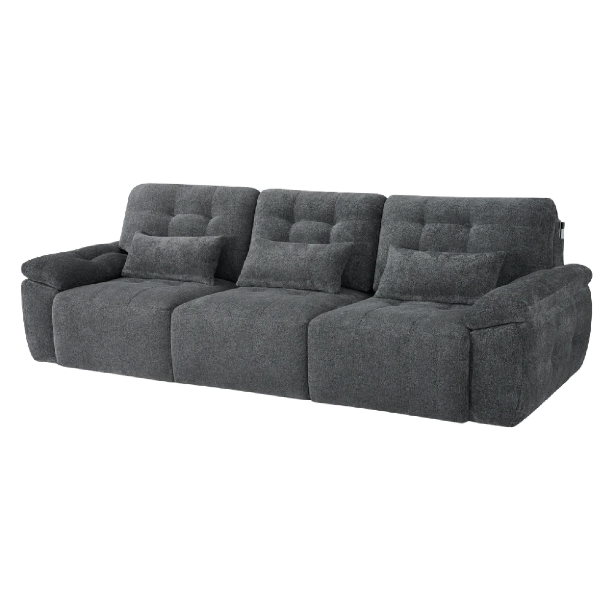 Dallas Electric Recliner Sofa Bed - Grey - 3 Seater - Pull Out