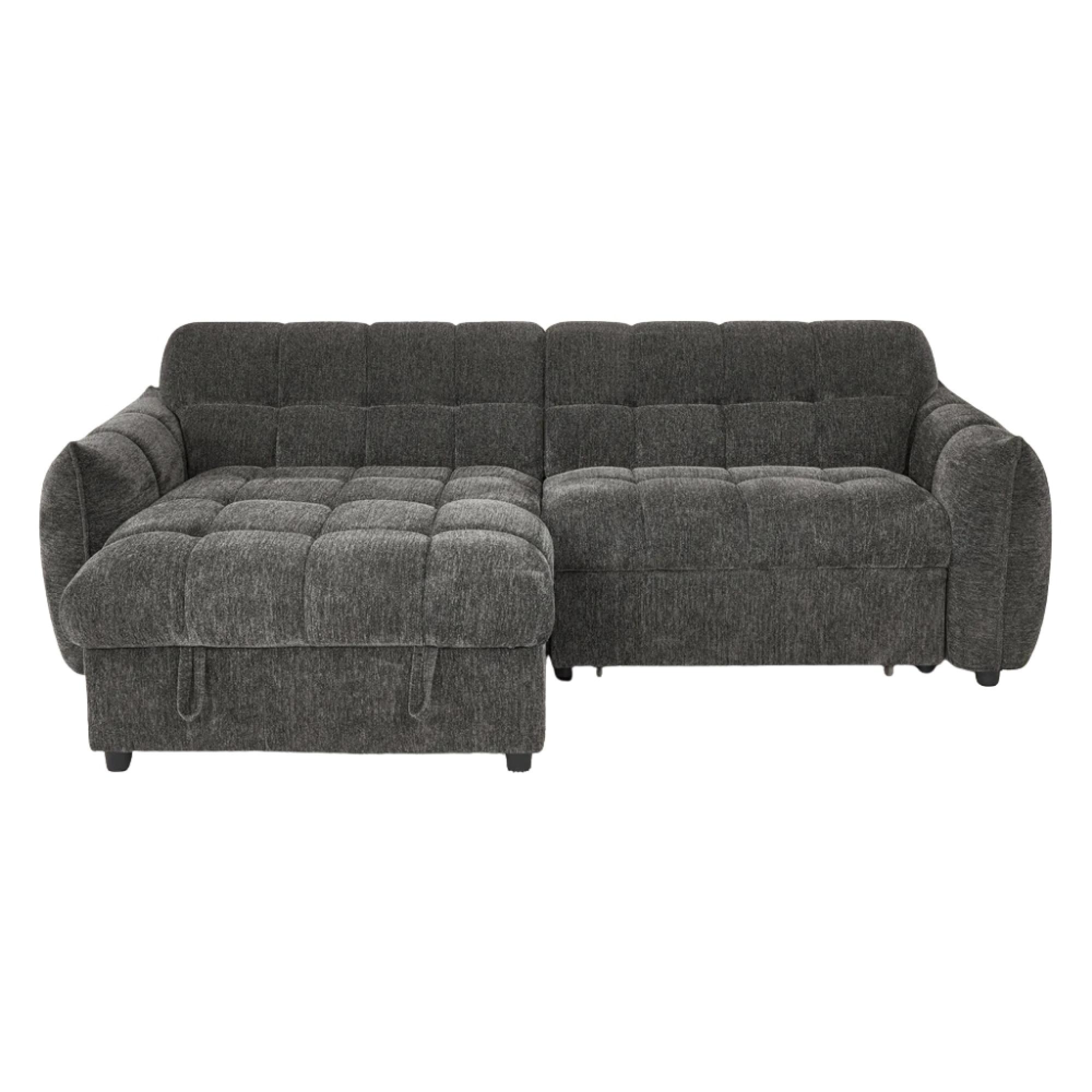 Florida Universal Corner Sofa Bed - Grey Fabric - Pull Out