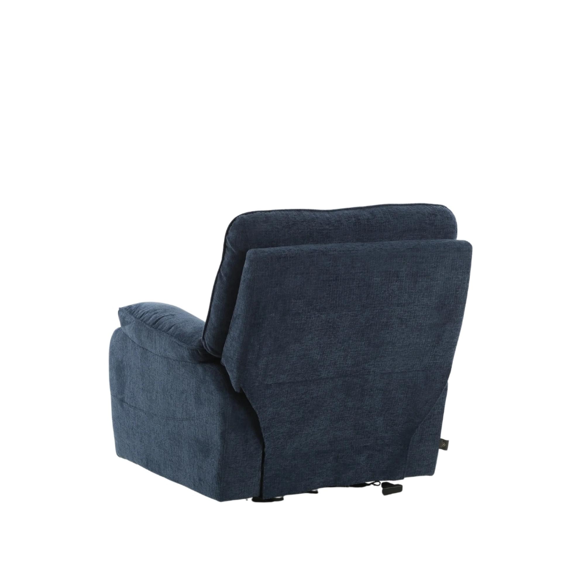 Cornwall Rise Recliner Armchair - Blue Fabric