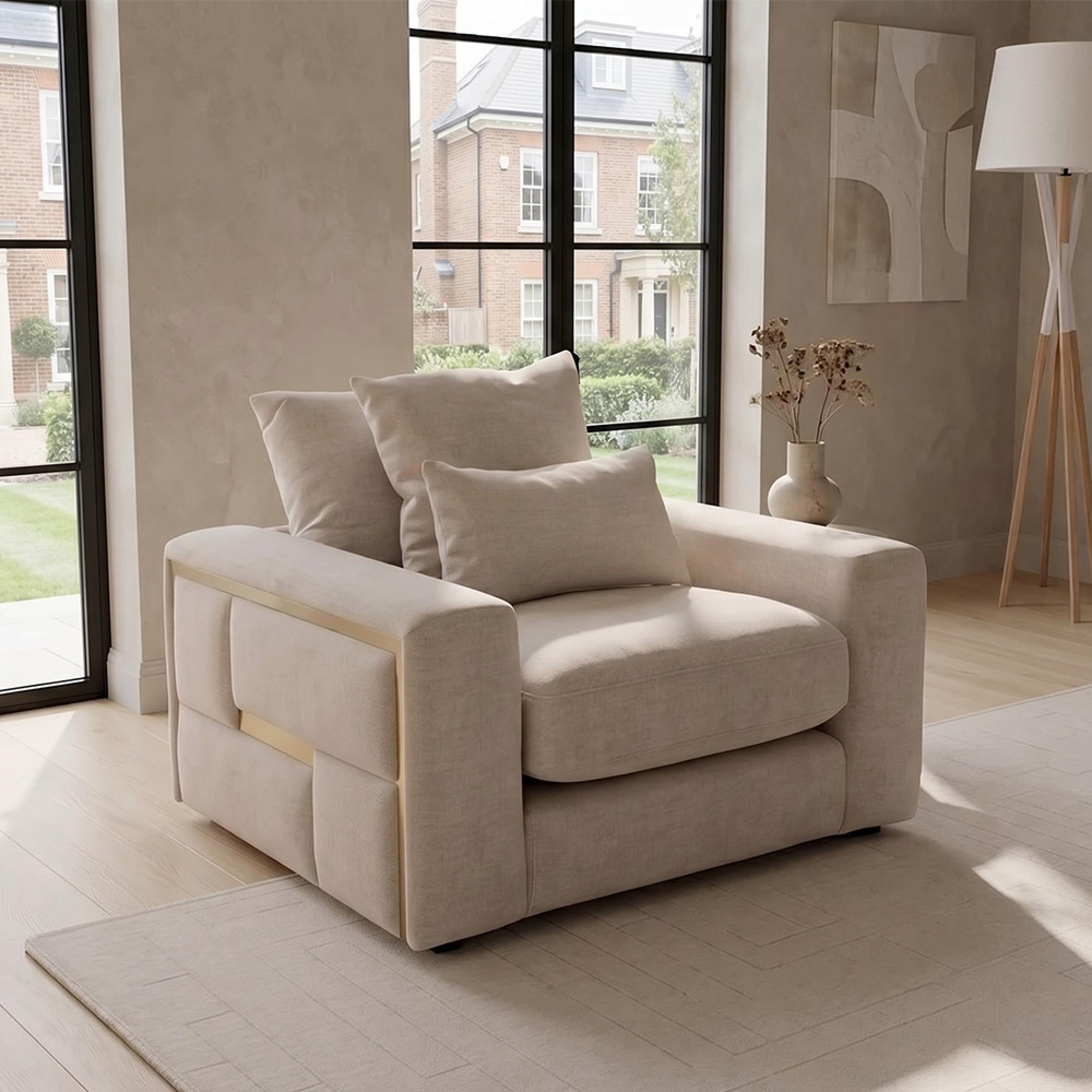 Jupiter Armchair - Beige Fabric