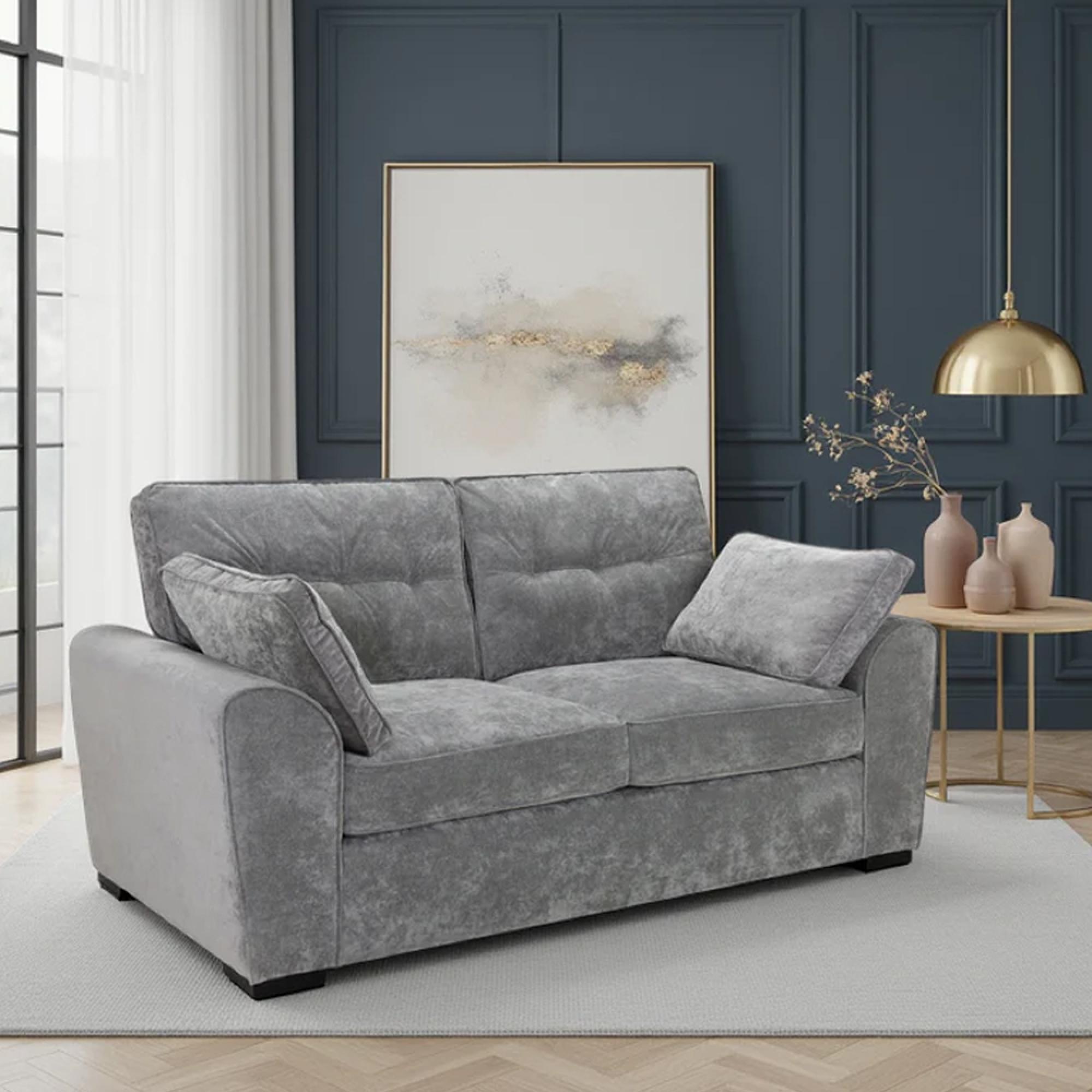 Maxwell Sofa - Grey Fabric - 3 Seater