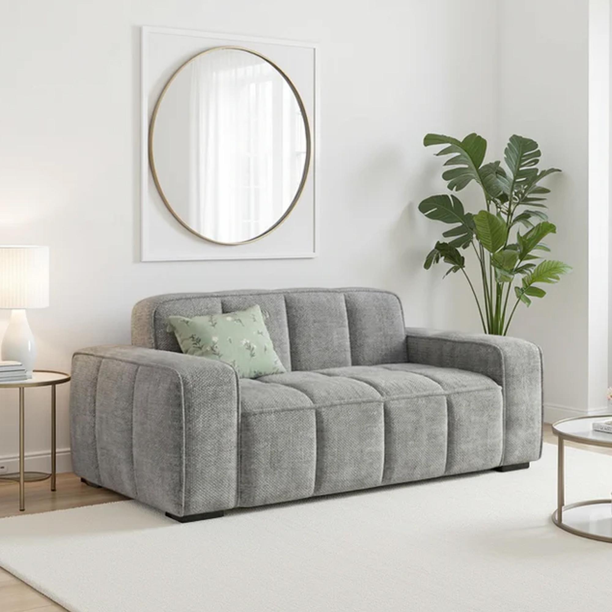 Paris Sofa - Grey Fabric - 2 Seater