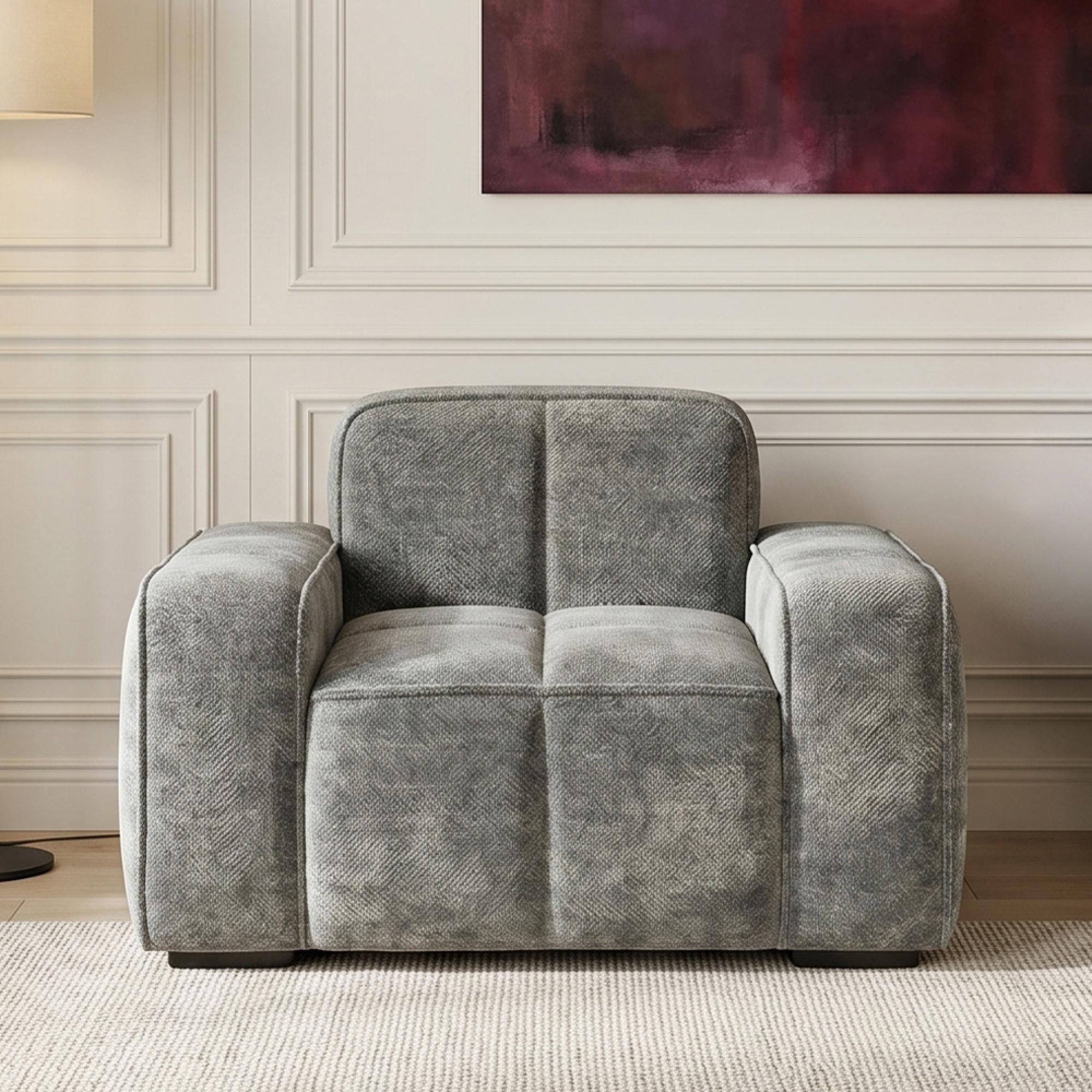 Paris Armchair - Grey Fabric