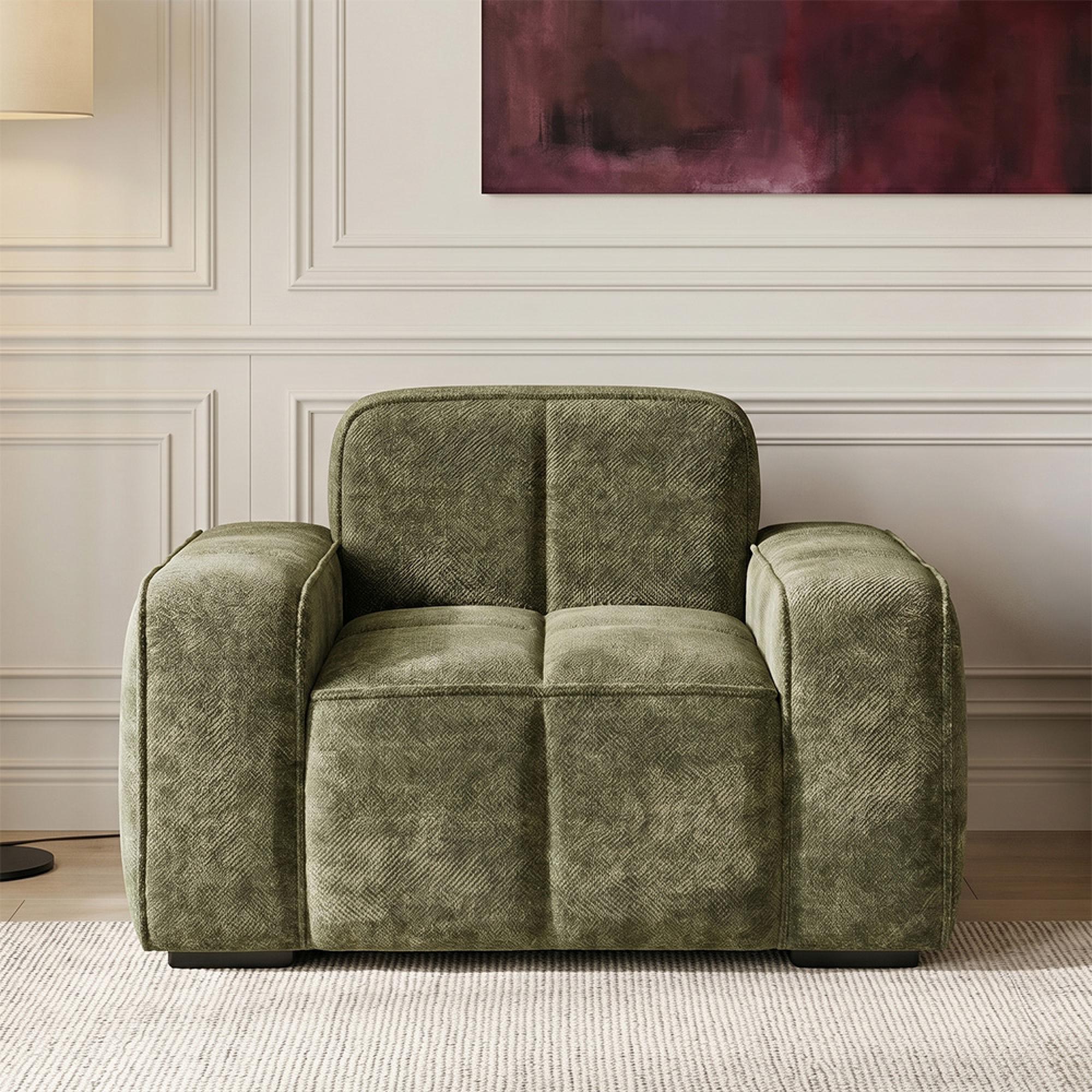 Paris Armchair - Olive Fabric