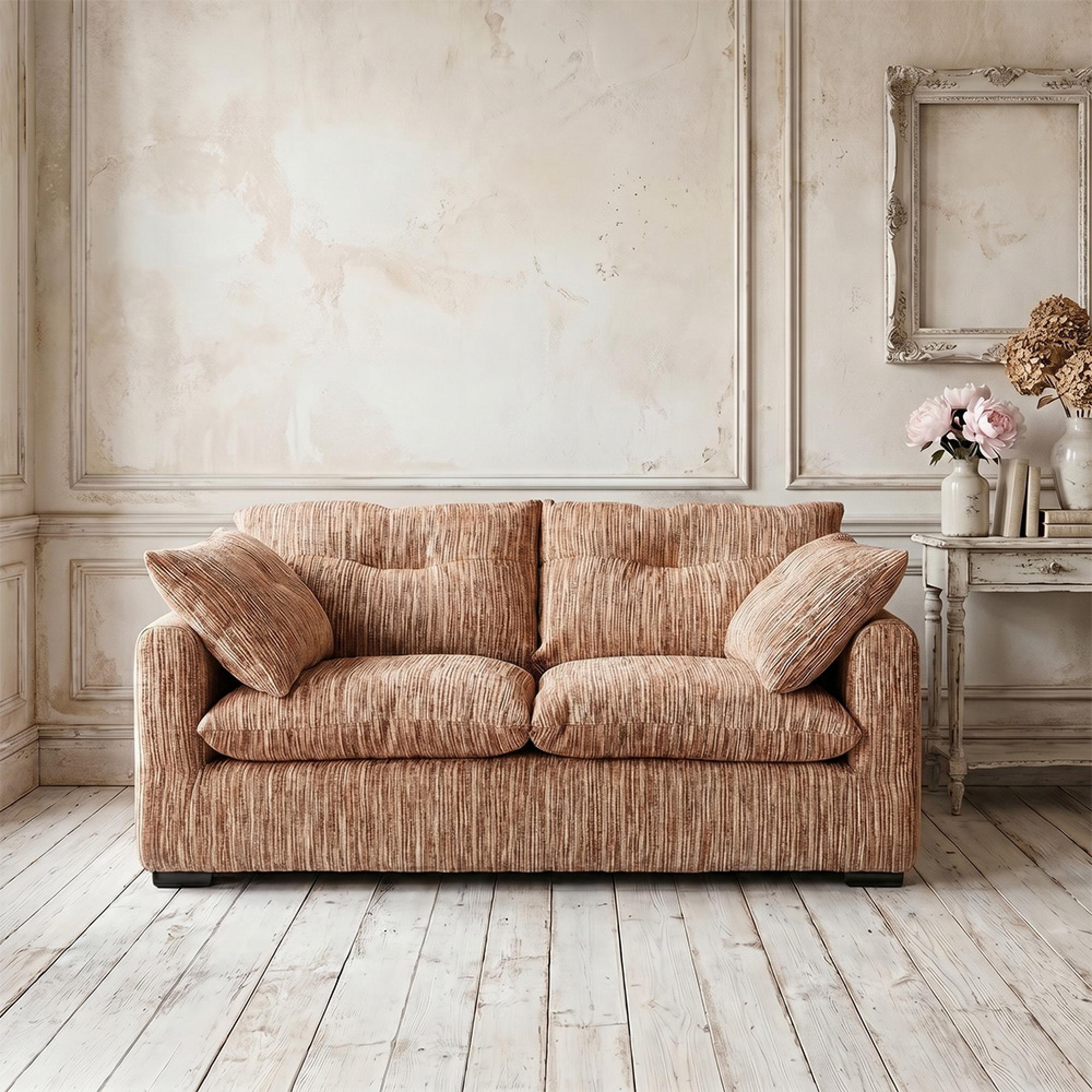 Quetta Sofa - Beige Fabric - 2 Seater