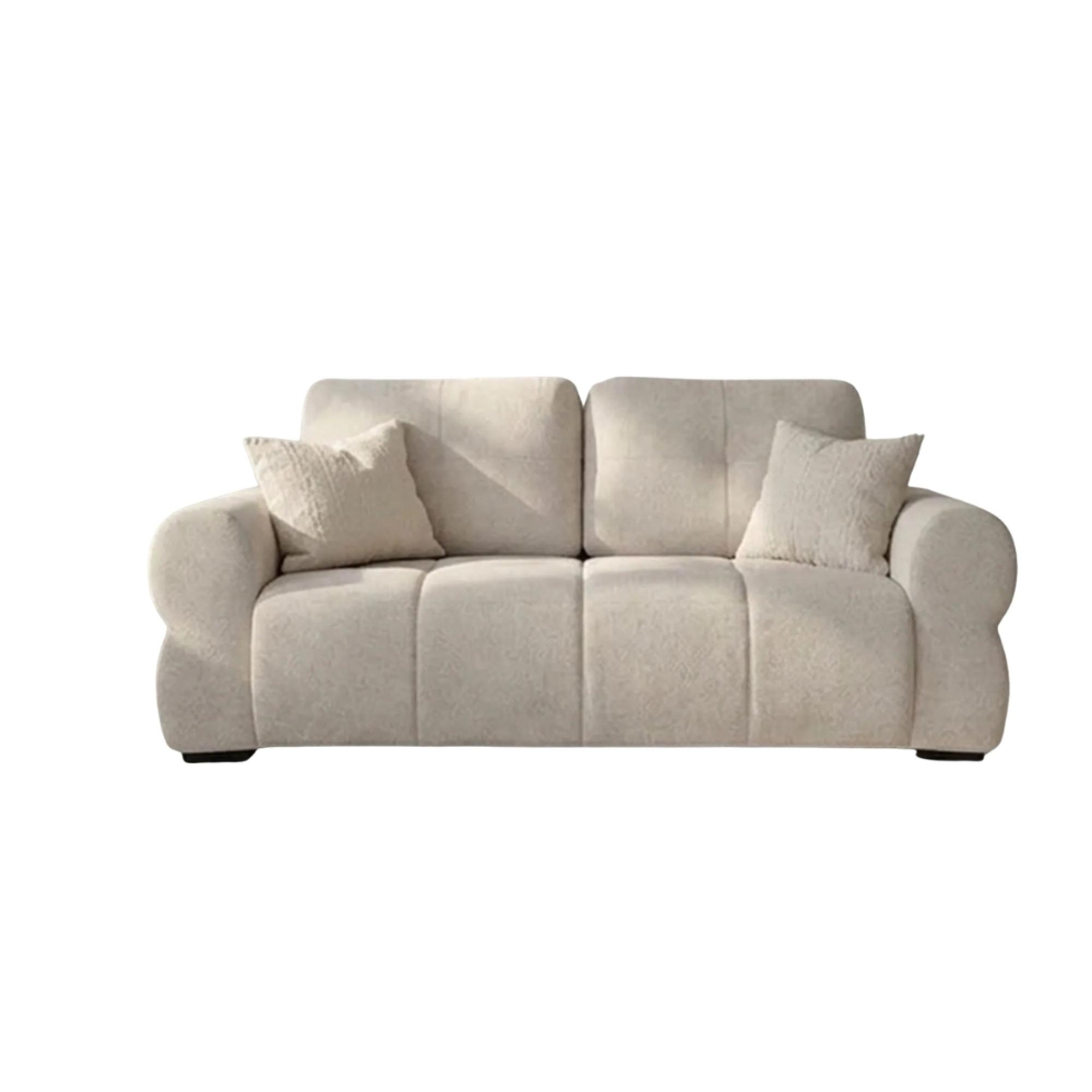 San Marino Sofa - Beige Fabric - 2 Seater