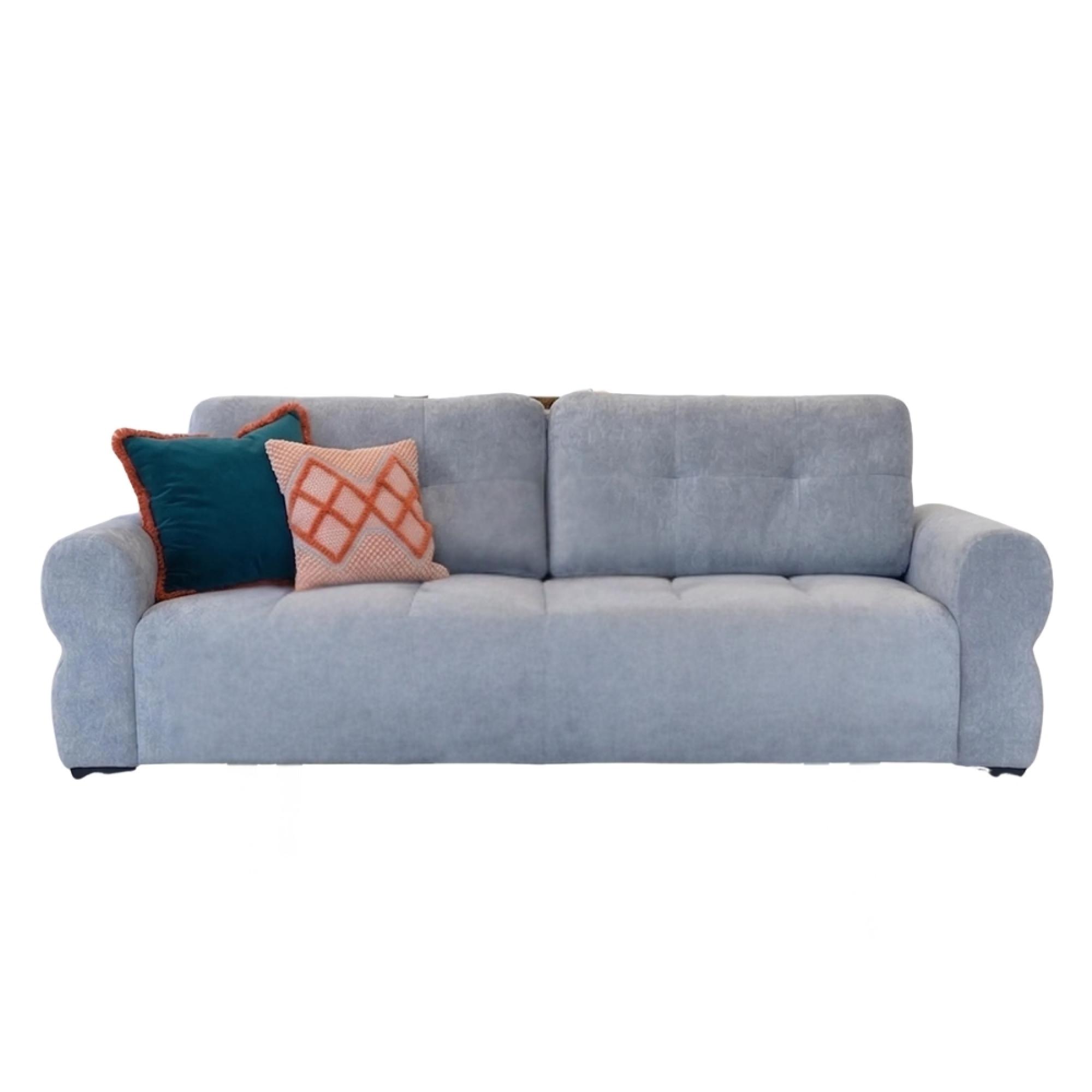 San Marino Sofa - Grey Fabric - 3 Seater