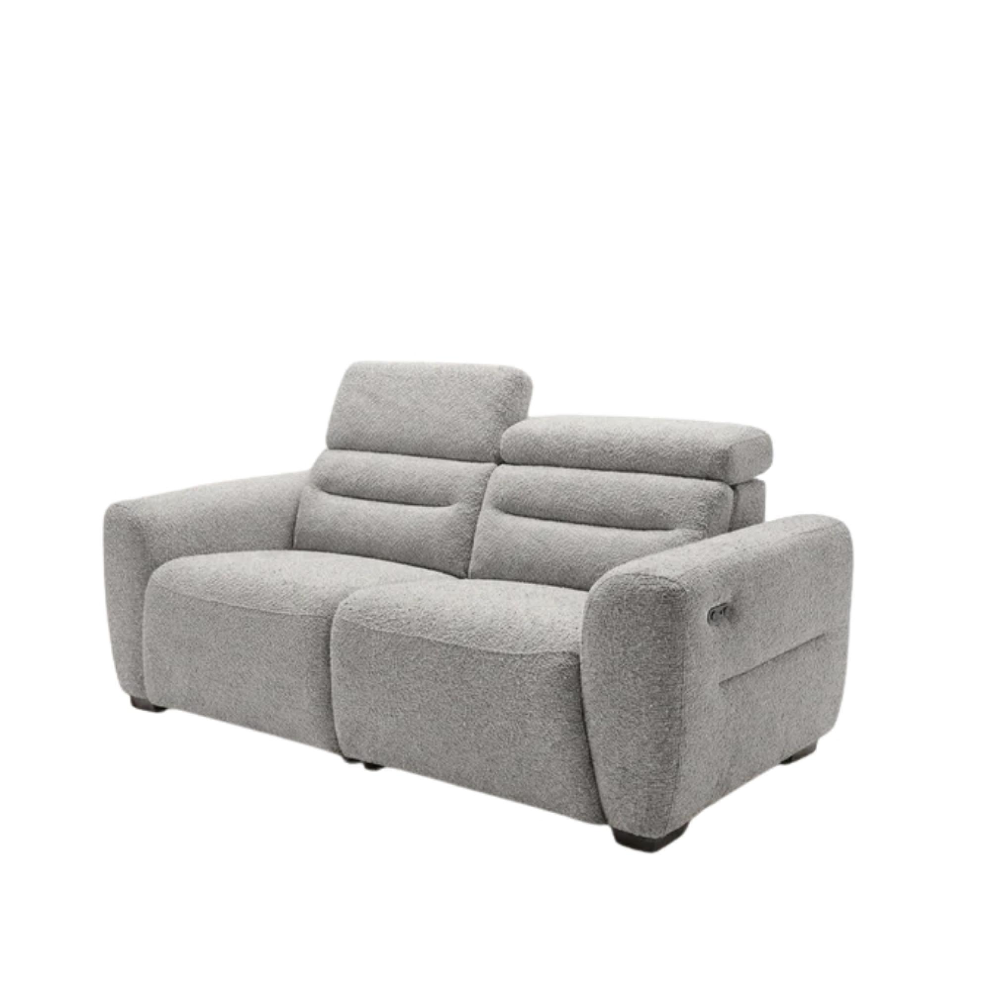 Tokyo Electric Recliner Sofa - Grey Fabric - 3 Seater