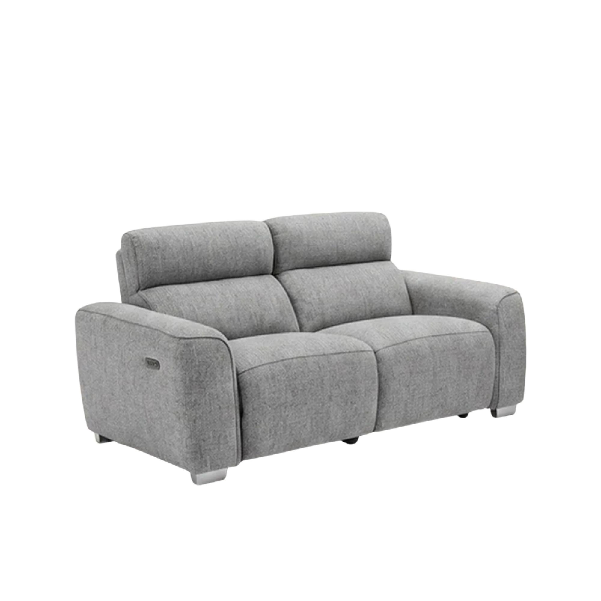 Toronto Electric Recliner Sofa - Grey Fabric - 3+2 Seater