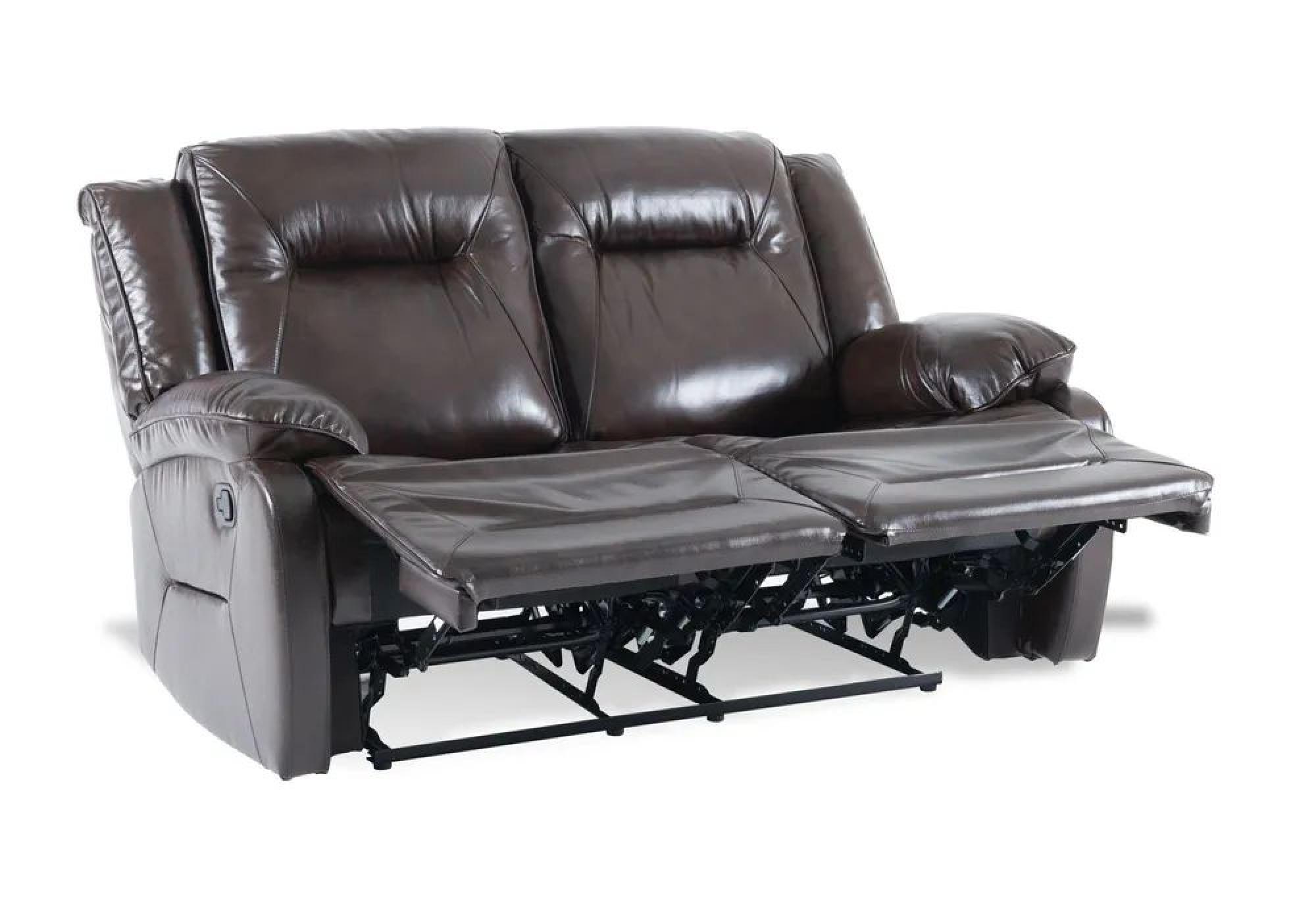 Athena Recliner Sofa - 2 Seater - Dark Brown Leather