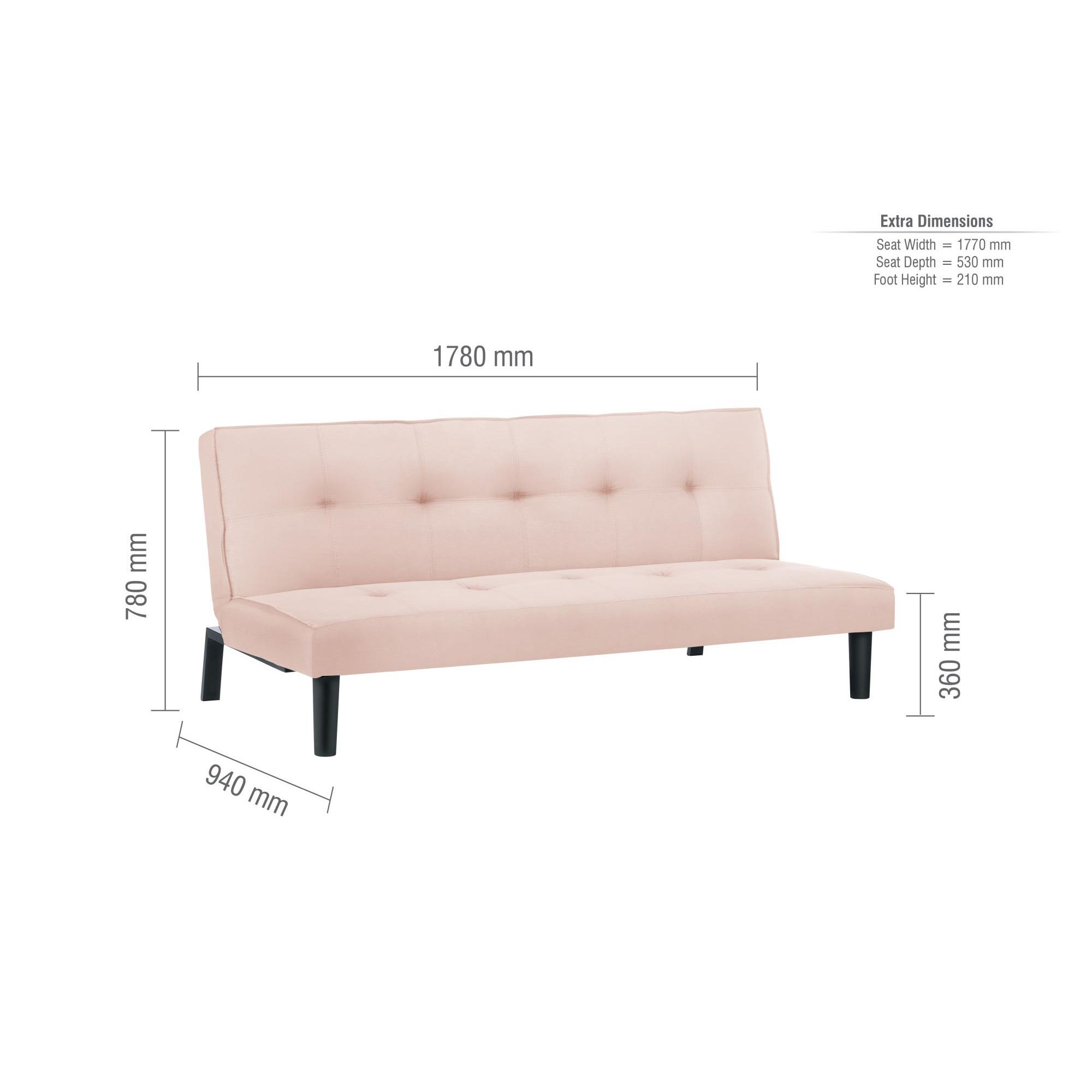 Aurora Sofa Bed - Blush Pink Fabric