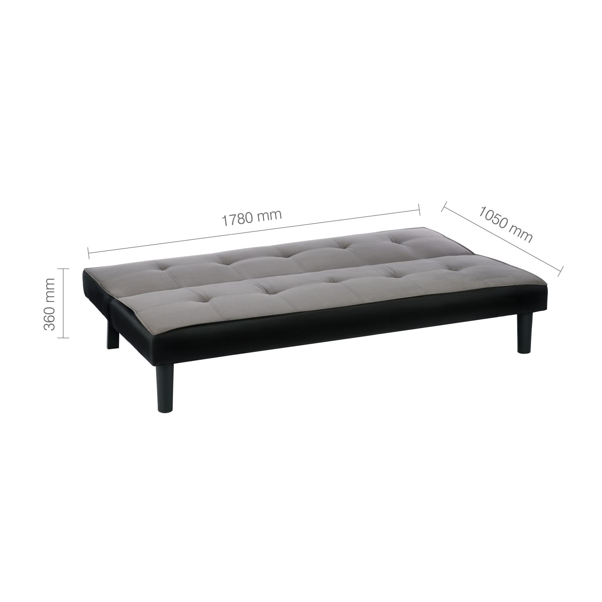 Aurora Sofa Bed - 2 Seater - Grey Fabric