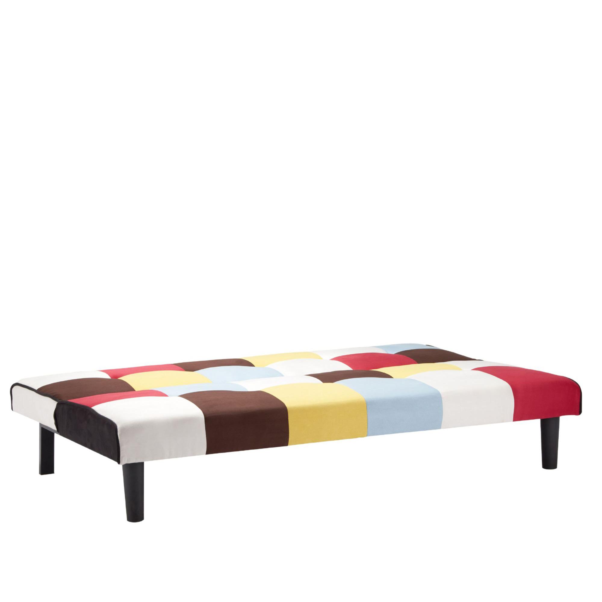 Aurora Sofa Bed - Rainbow Patchwork Fabric