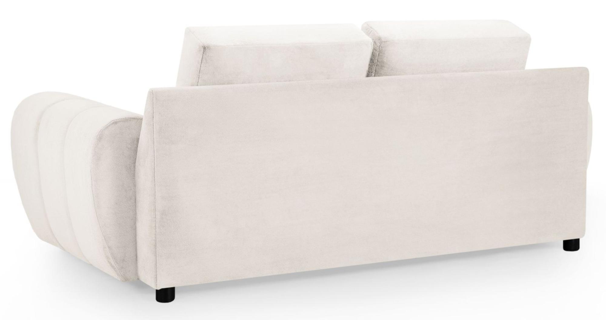 Azzuro Sofa - Cream Velvet Fabric - 2 Seater