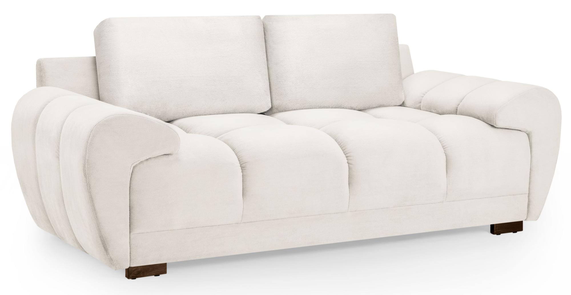 Azzuro Sofa - Cream Velvet Fabric - 2 Seater
