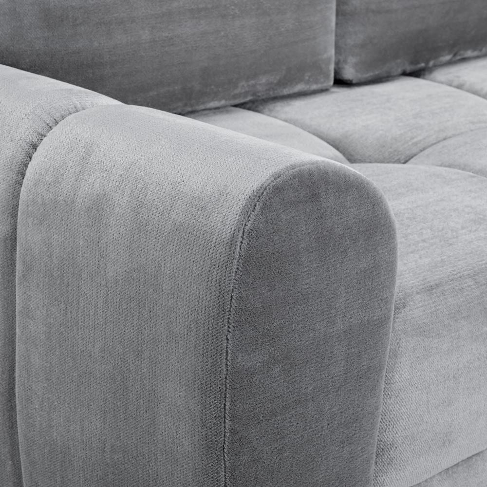 Azzuro Universal Corner Sofa Bed - Grey - Storage