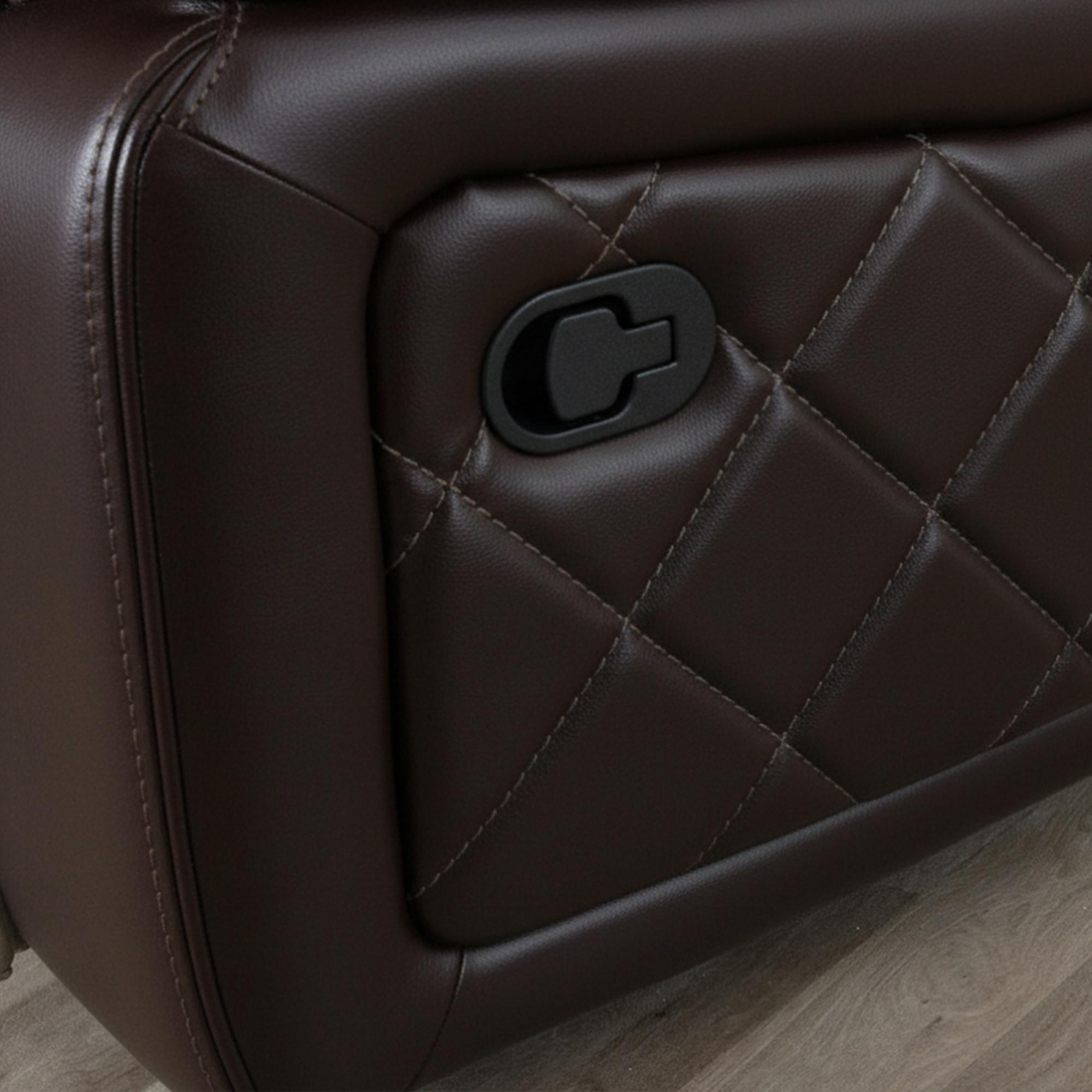 Bentley Recliner Sofa - 3 Seater - Brown Leather