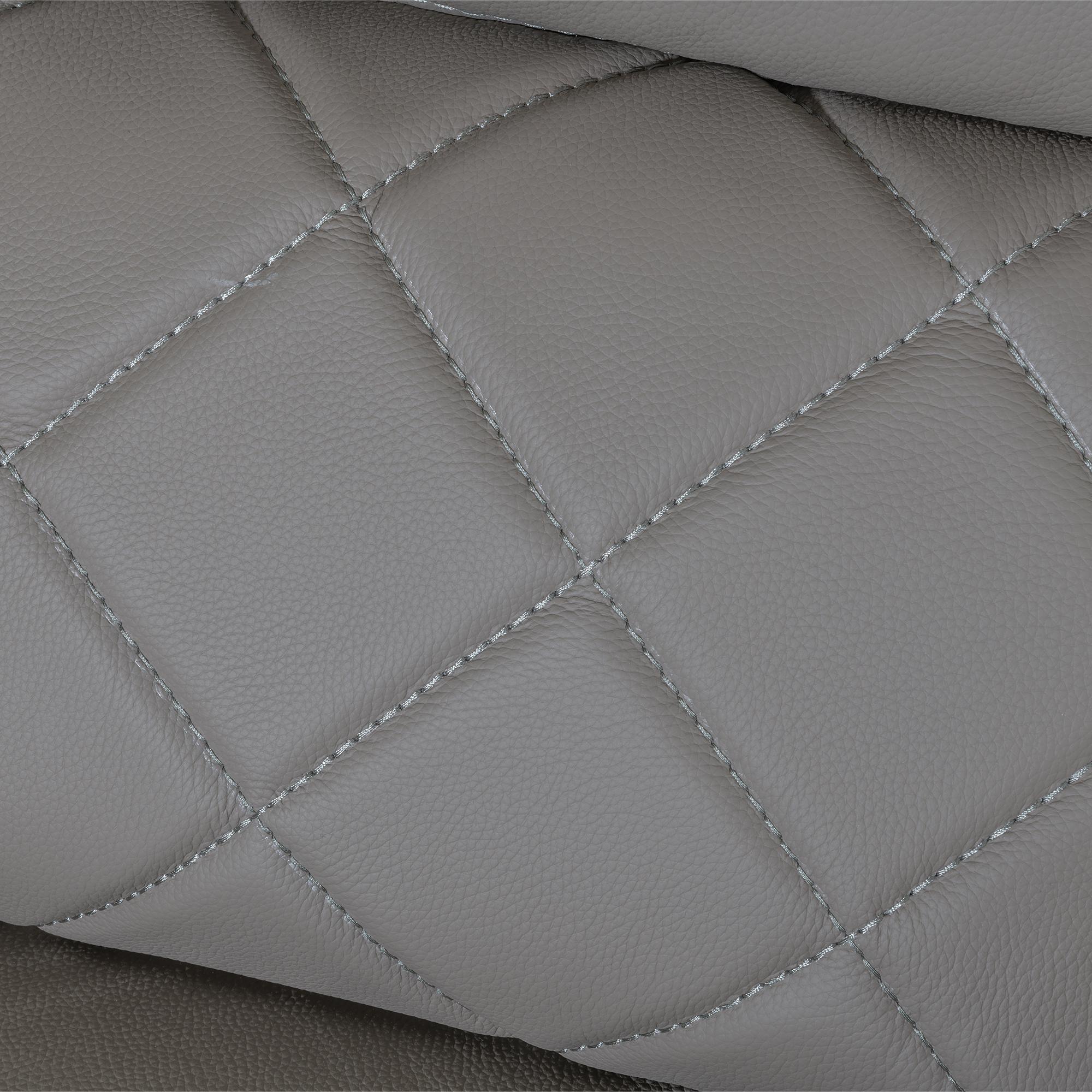 Bentley Recliner Sofa - 3 Seater - Light Grey Leather