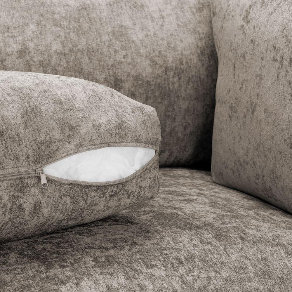 Bishop U Shape Corner Sofa Suite - Fullback - Truffle Velvet Fabric
