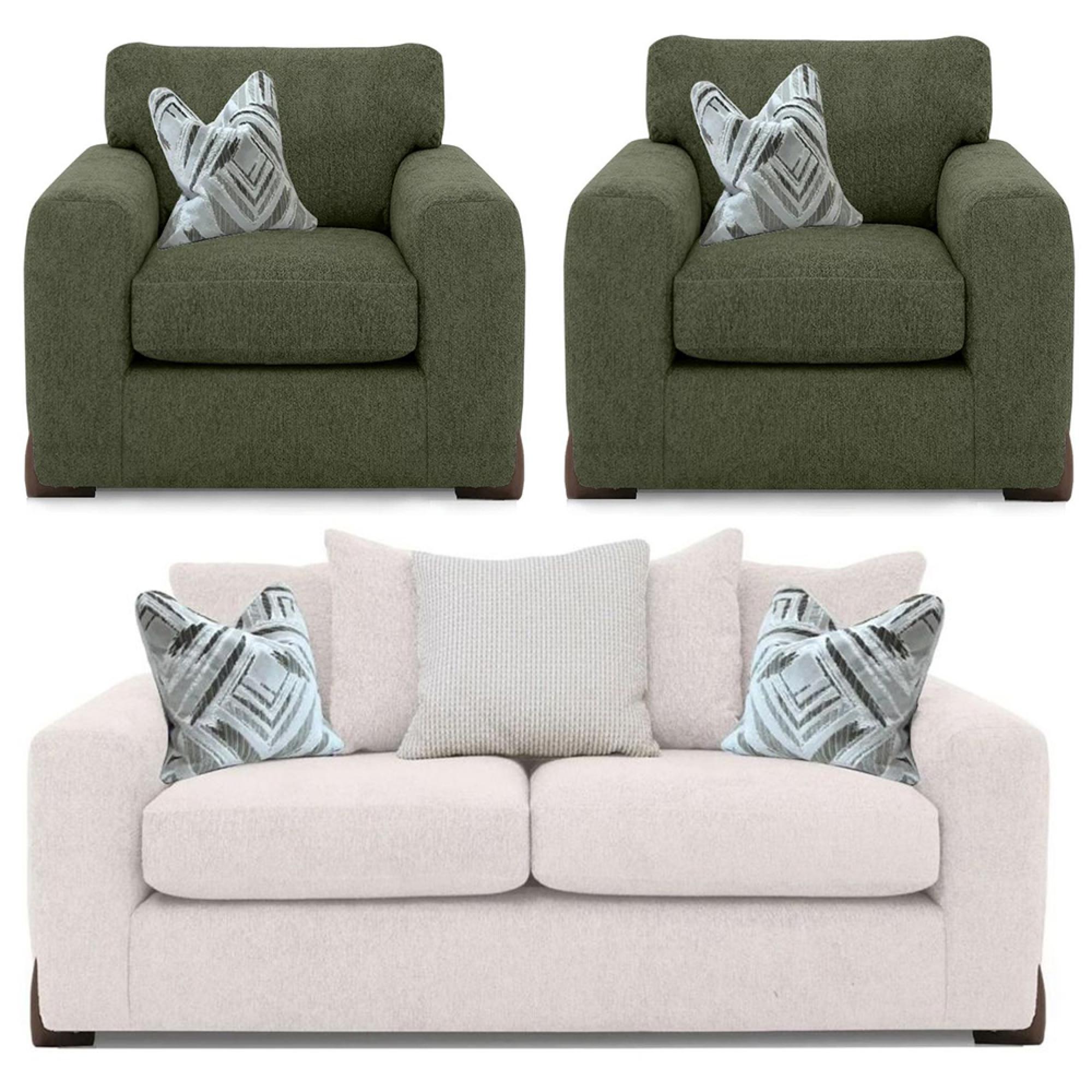 Buoyant Axel Fabric Sofa Set - 3+1+1 Seater - Variation Available