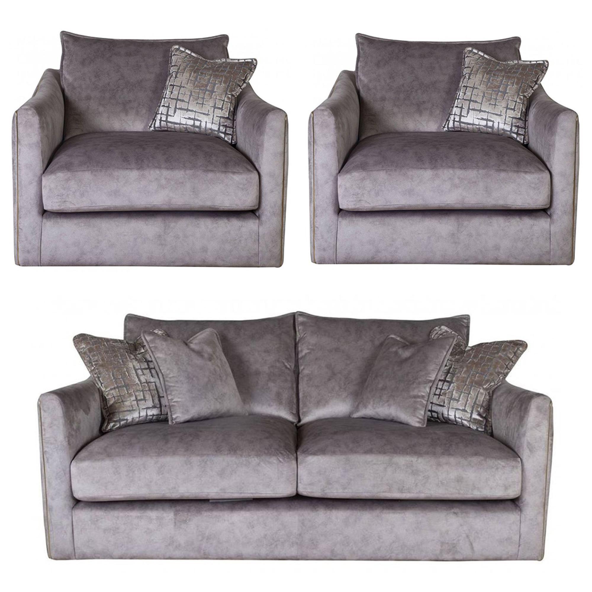 Buoyant Blaise Fabric Sofa Set - 3+1+1 Seater - Variation Available