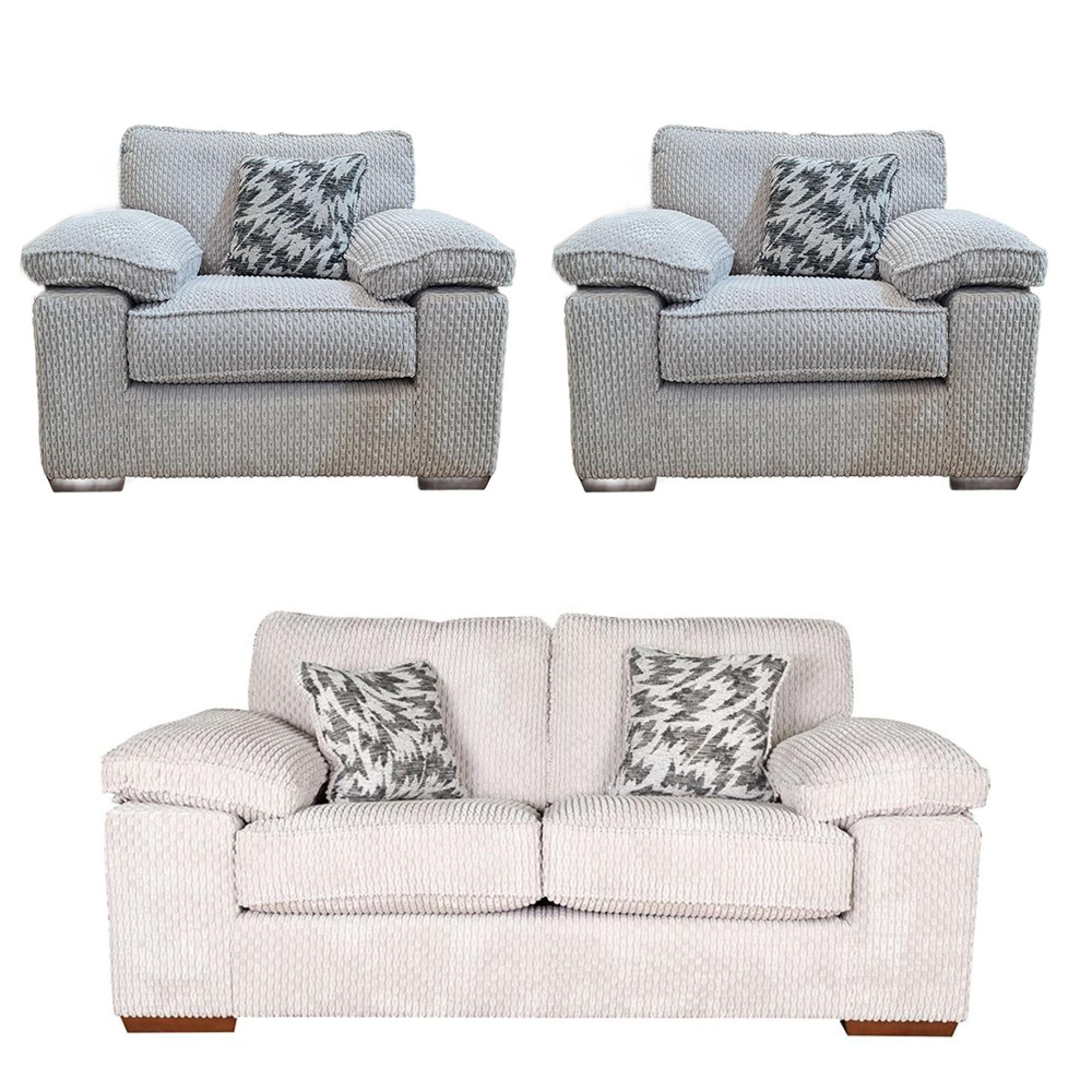 Buoyant Lara Fabric Sofa Set - 2+1+1 Seater - Variation Available