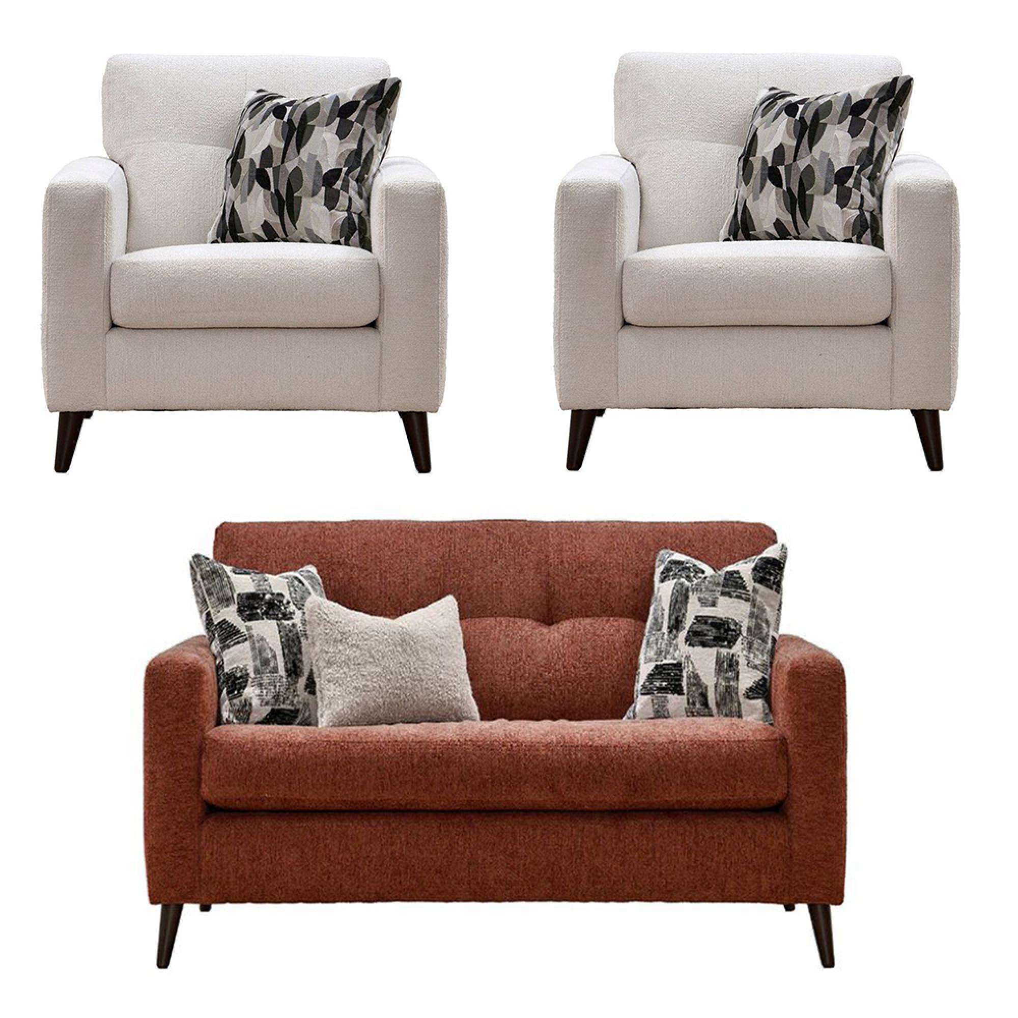 Buoyant Lilly Fabric Sofa Set - 2+1+1 Seater - Variation Available